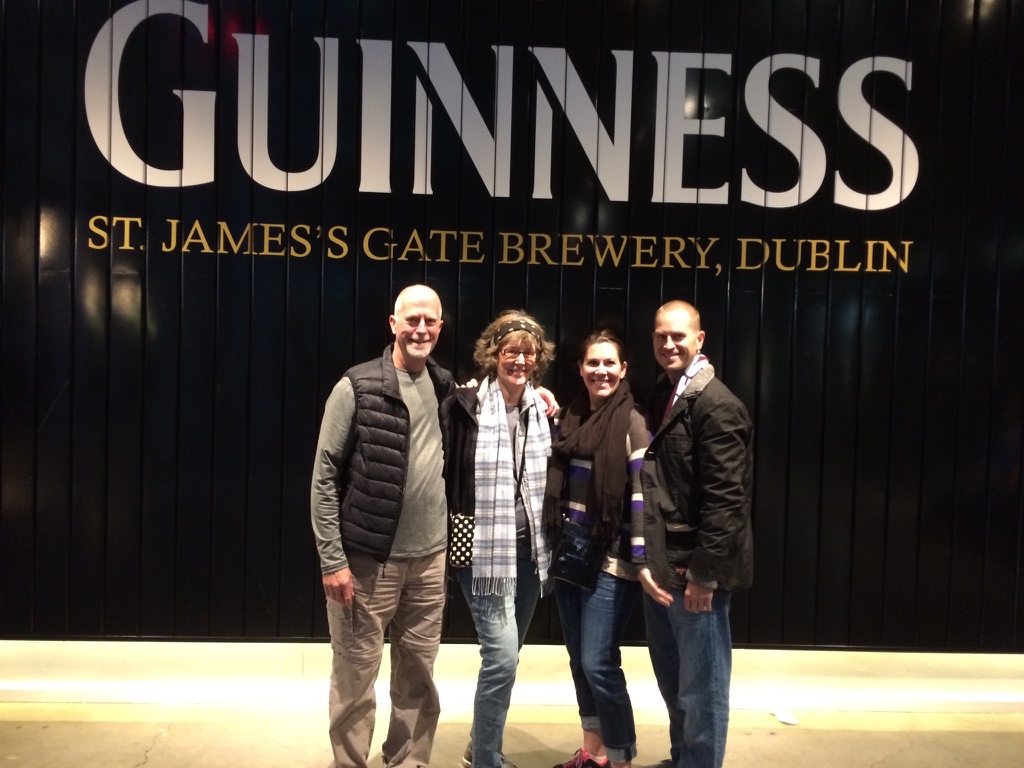 With the family in Dublin. I found out that I love the taste of Guinness!