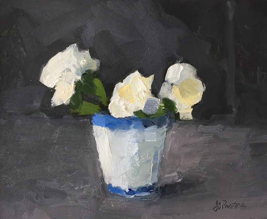 White Flower in Porcelain Cup #2