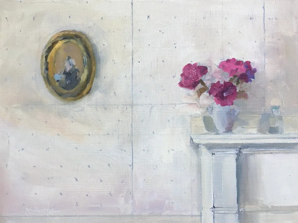 18th Annual Frances N. Roddy Competition at Concord Art "Jaffrey Cottage - Sitting Room Wall" Roddy Prize Juried by Ali Ringenburg, Sloane Merrill Gallery, Boston MA “Quiet, reflective, still-life perfection. I love seeing the underdrawing - the process. I get lost in the tones of the wall.” September 14, 2017