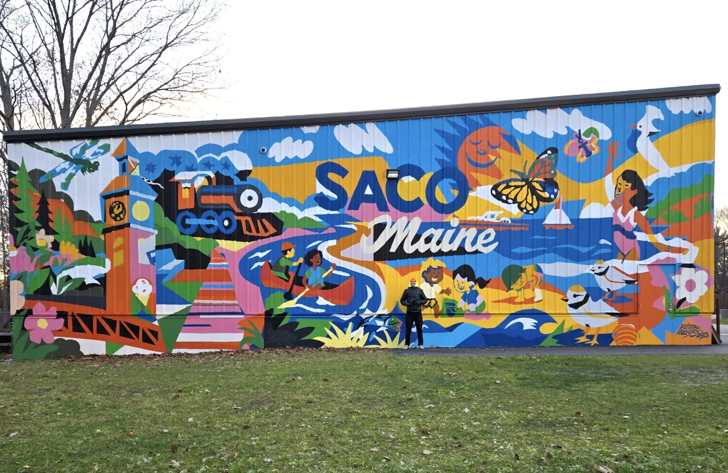  Saco Maine Mural by Spenser Macleod 2025 