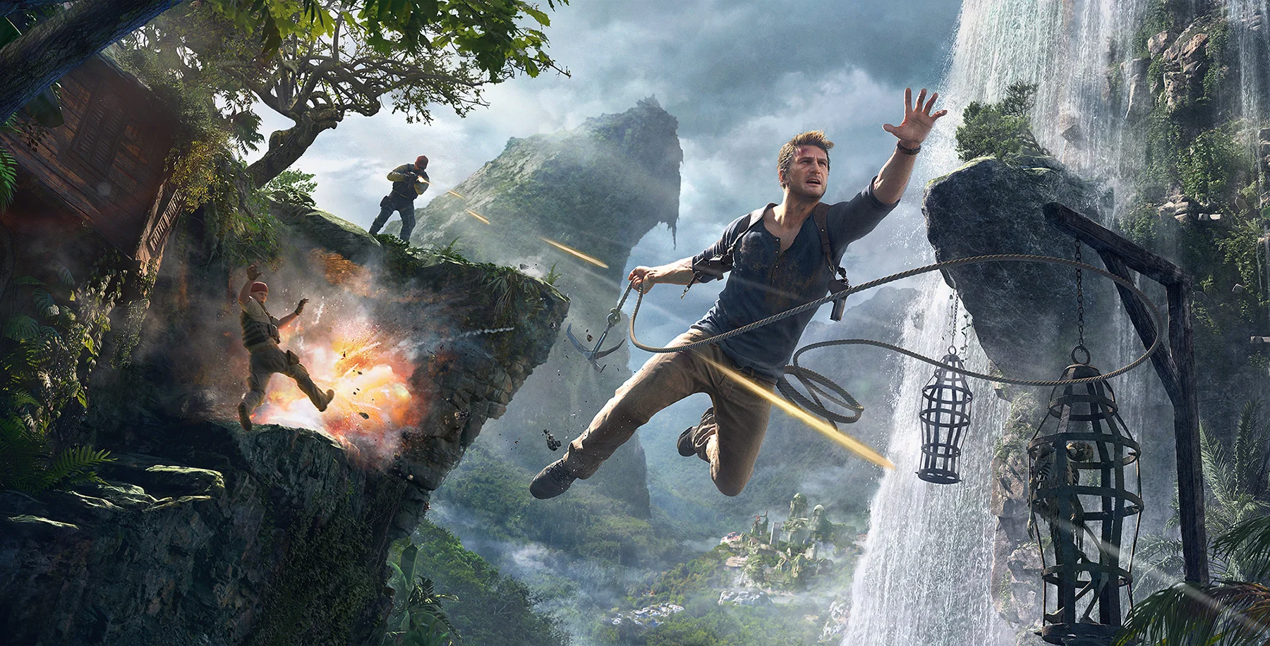 Uncharted 4 key art, produced in collaboration with Digic Pictures