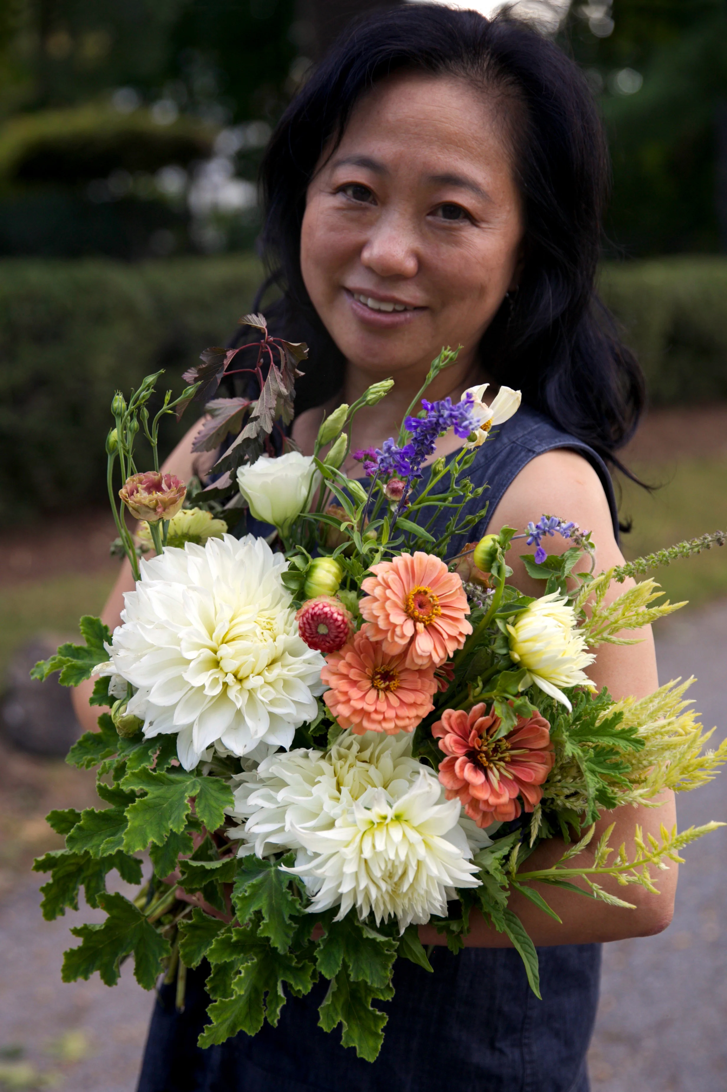 That's me, the lucky girl who got to enjoy 15 weeks of the most gorgeous flowers!