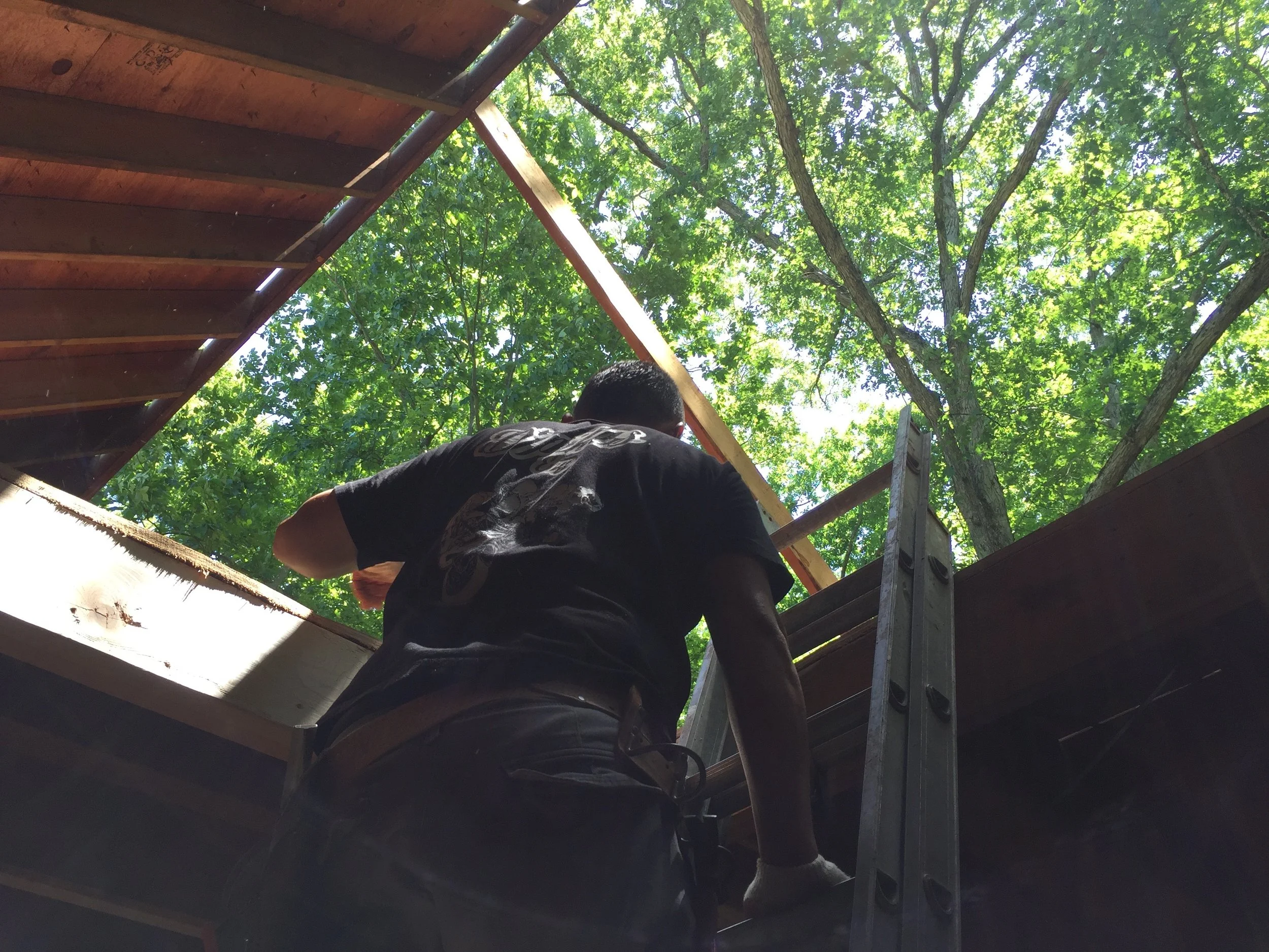 TOOK OFF ROOF TO PUT ADD IN DOMERS
