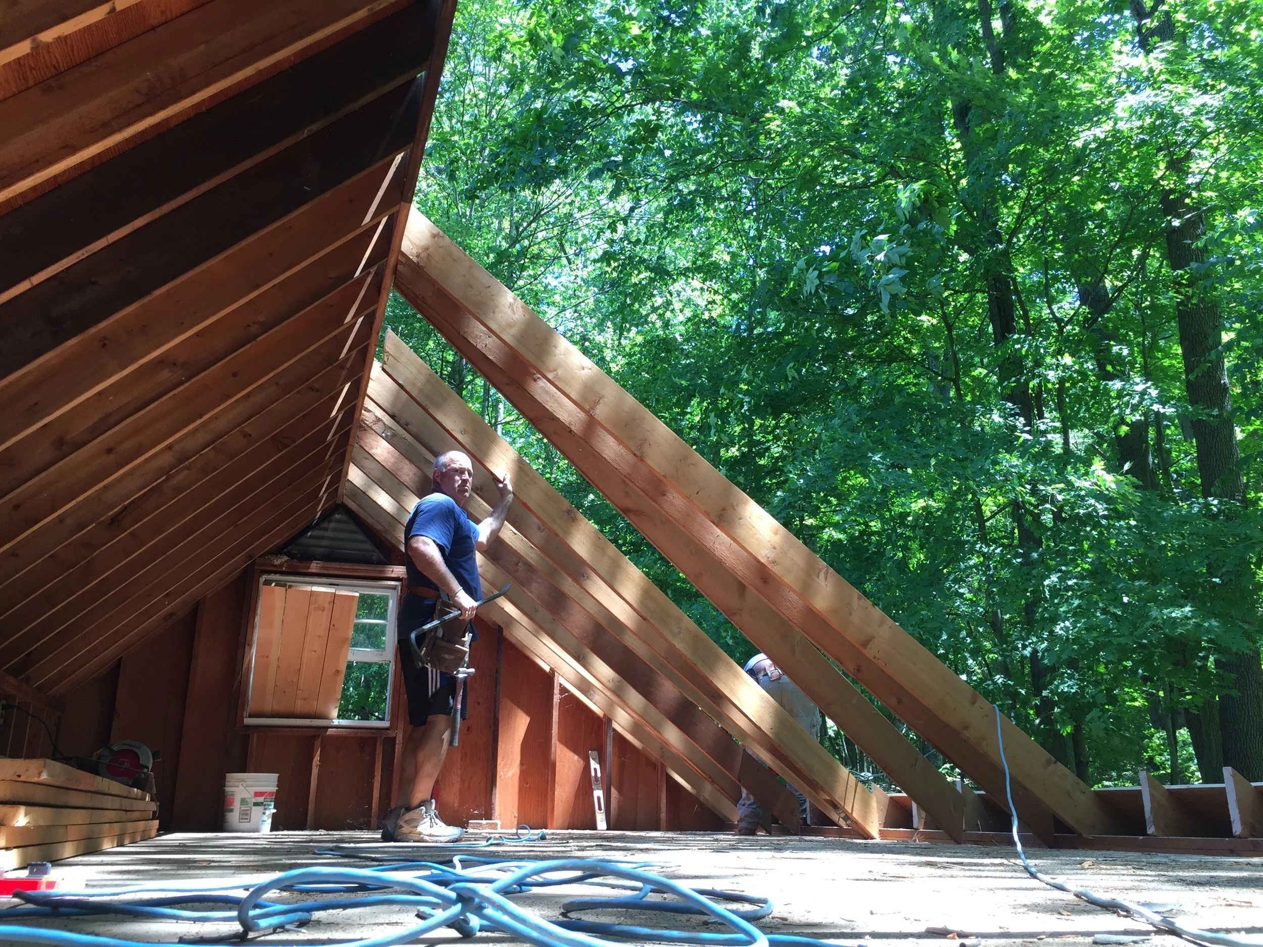 OPENING UP THE ROOM TO PUT IN DOMERS