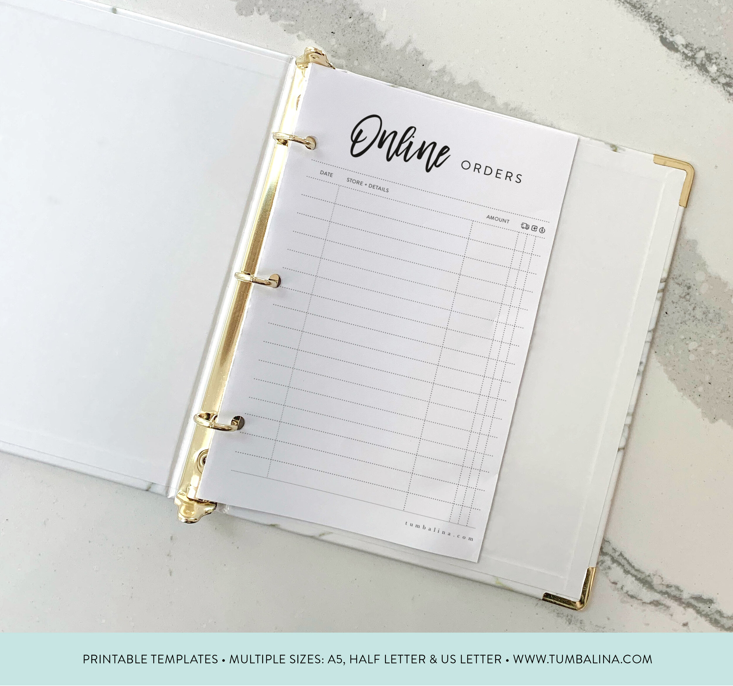*FREE FOR LIMITED TIME ONLY* Printable Online Order Tracker