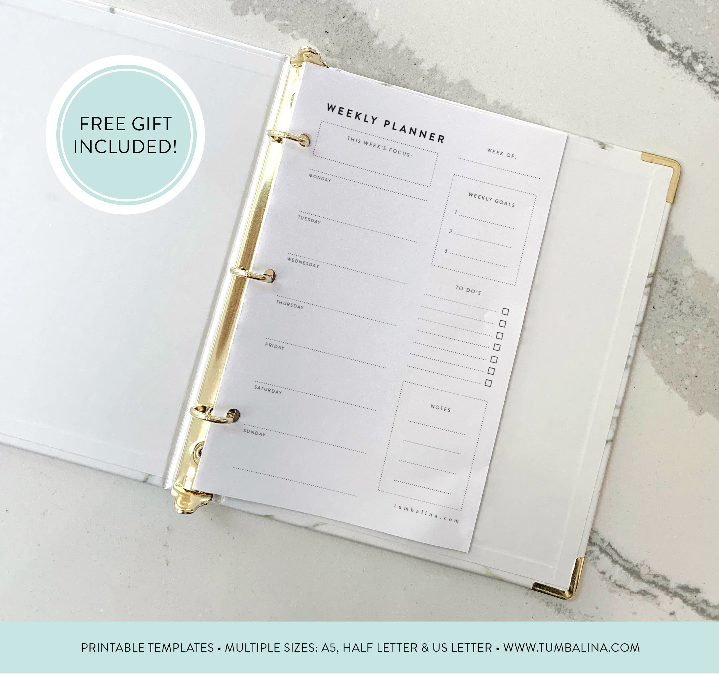 Weekly Planner Minimalist Printable Organizer