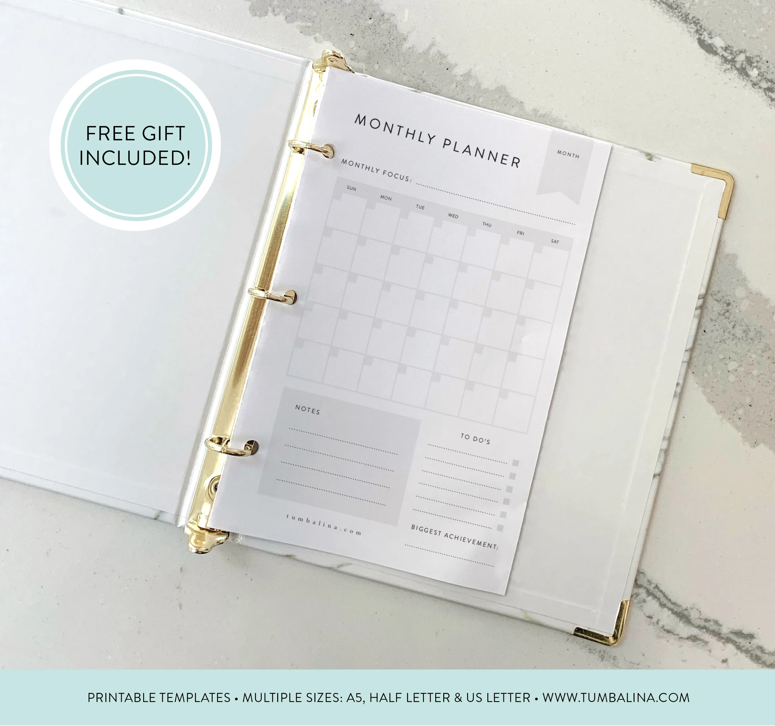 Monthly Planner Printable Organizer