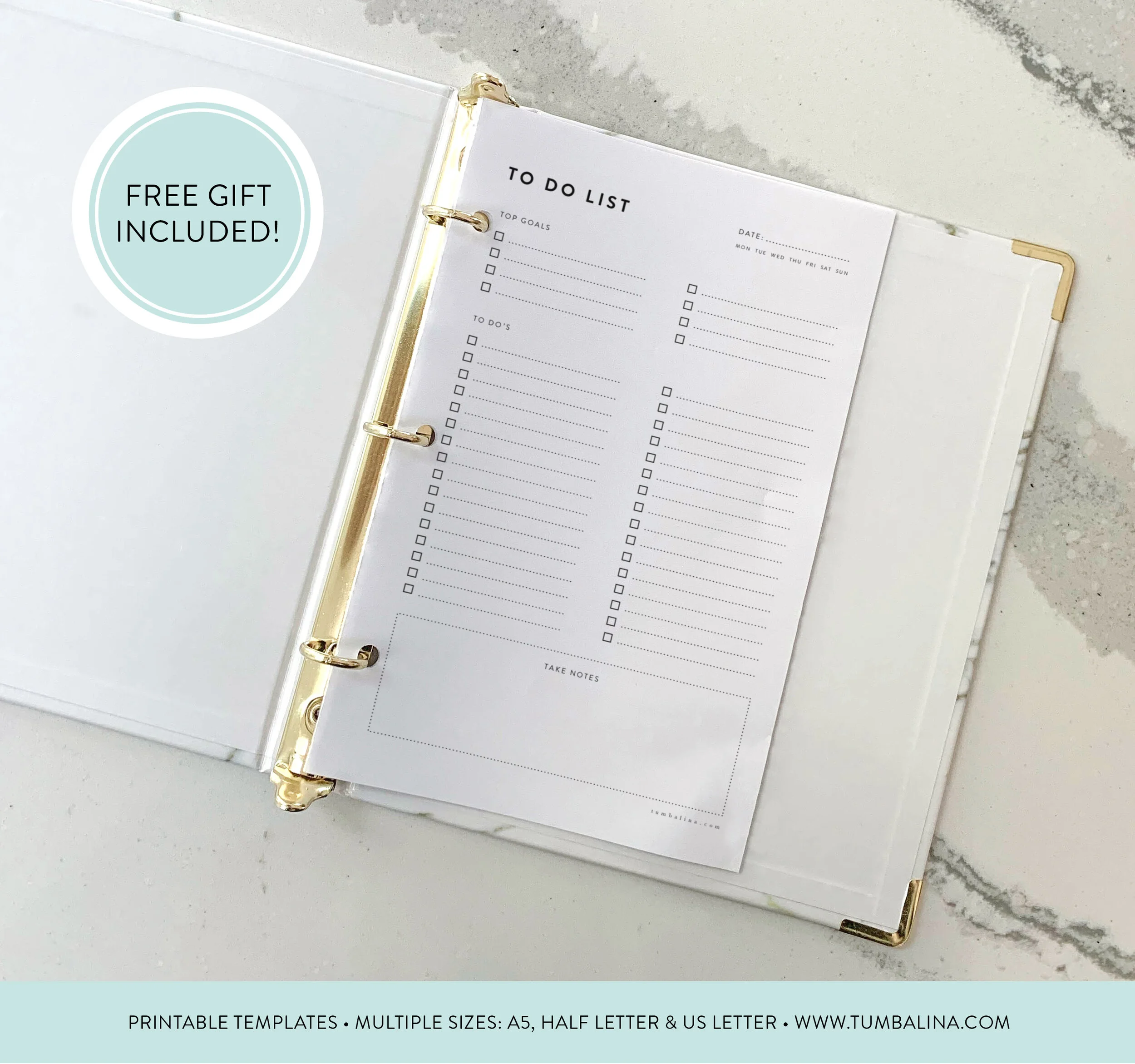 To Do List Minimalist Planner Printable Organizer