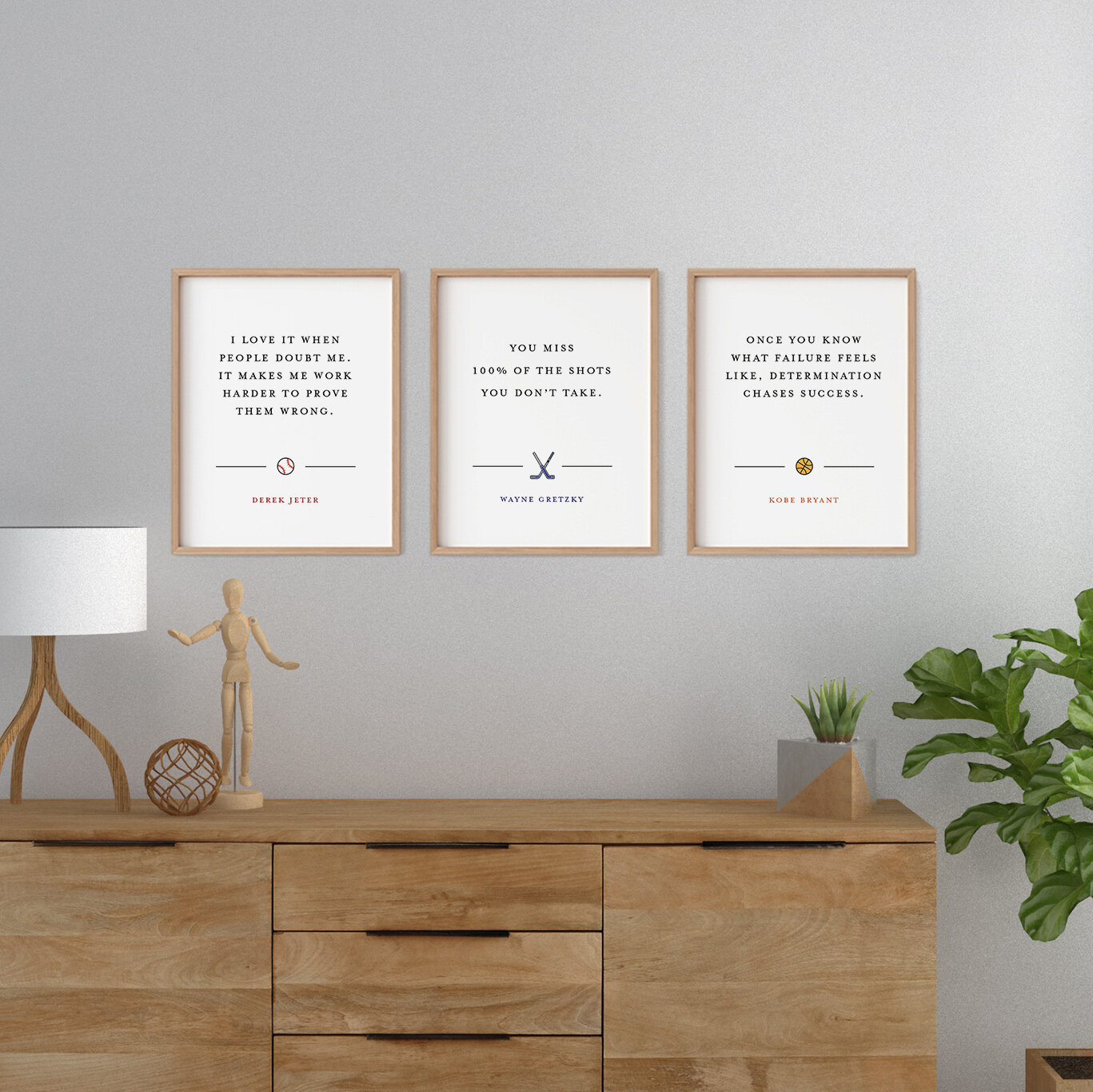 Derek Jeter Quote Wall Art, Kobe Bryant Quote, Wayne Gretzky Quote, Sports  Motivational Wall Art — tumbalina, image size:1367x1366