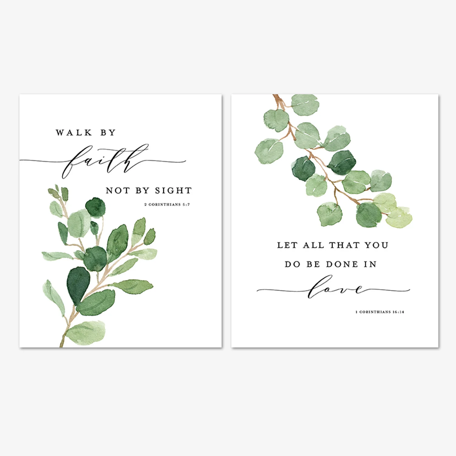 Walk by Faith Religious Wall Art Prints