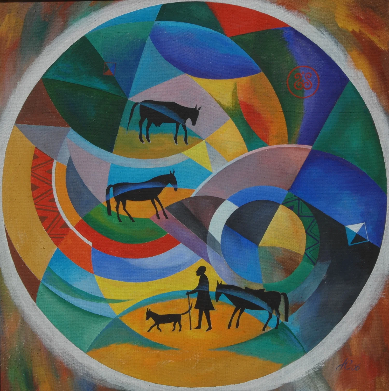  Срединный мир (Якутский мотив 2). 2006 (холст, акрил) | The Middle World (Yakut motif 2). 2006 (acrylic on canvas) 