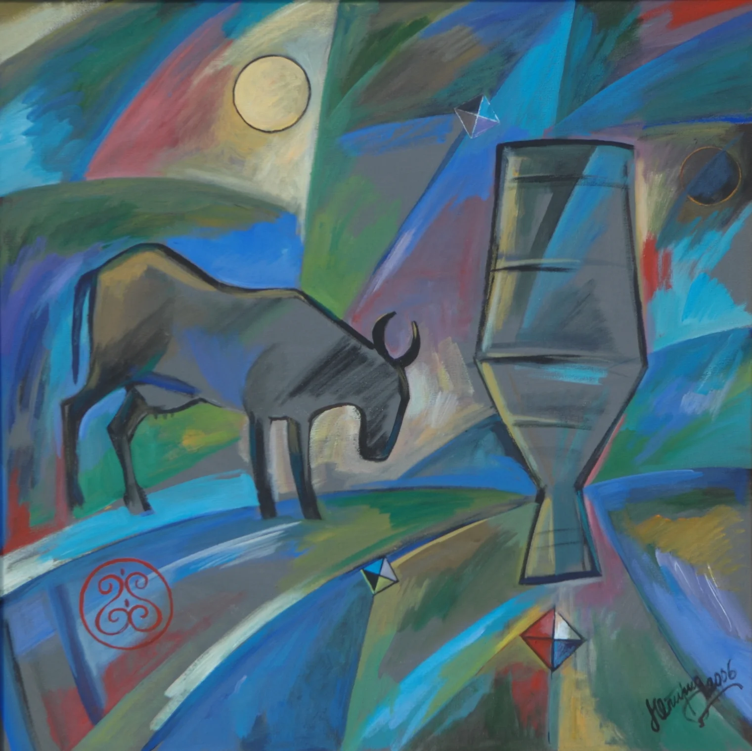  Илгэ (Якутский мотив 2). 2006 (холст, акрил) | Ilge (Yakut motif 2). 2006 (acrylic on canvas) 