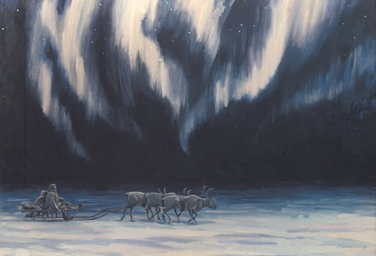 Долгая песня. 1998 (холст, масло) | A Long-way song. 1998 (oil on canvas)