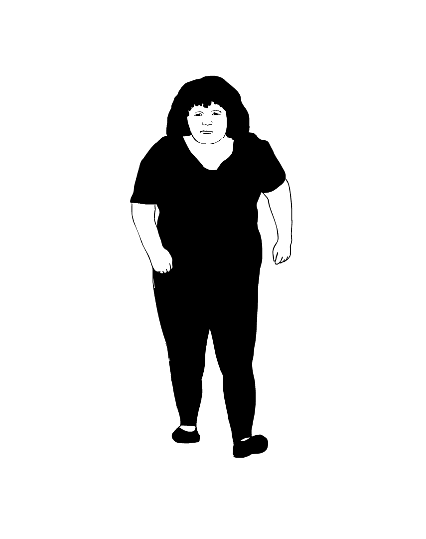 Large Angry Woman Walking.gif