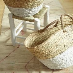 the large Hand woven baskets, ideal for the farmers markets or a day at the beach.