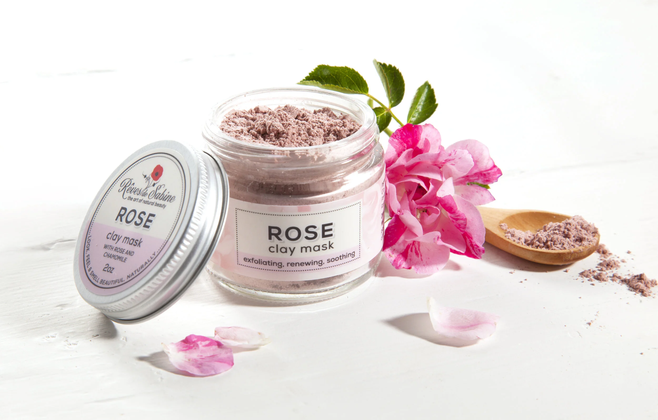 Rose Clay Mask Exfoliating, softening, beautifying — Natural Skin