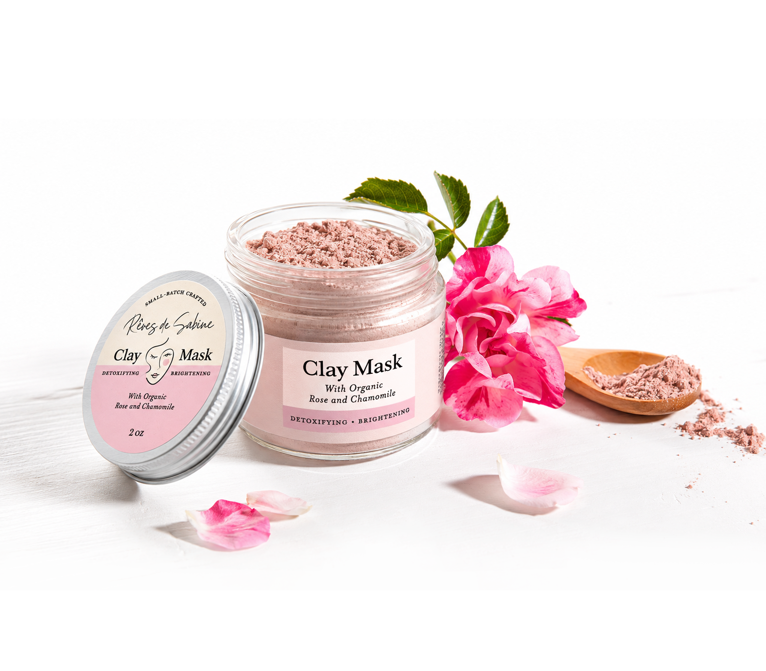 Rose Clay Mask - Detoxifying, Brightening