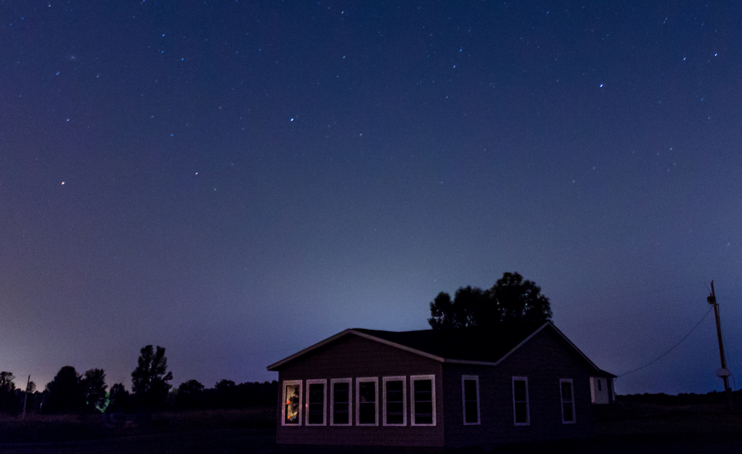 Looking North at the Night Sky