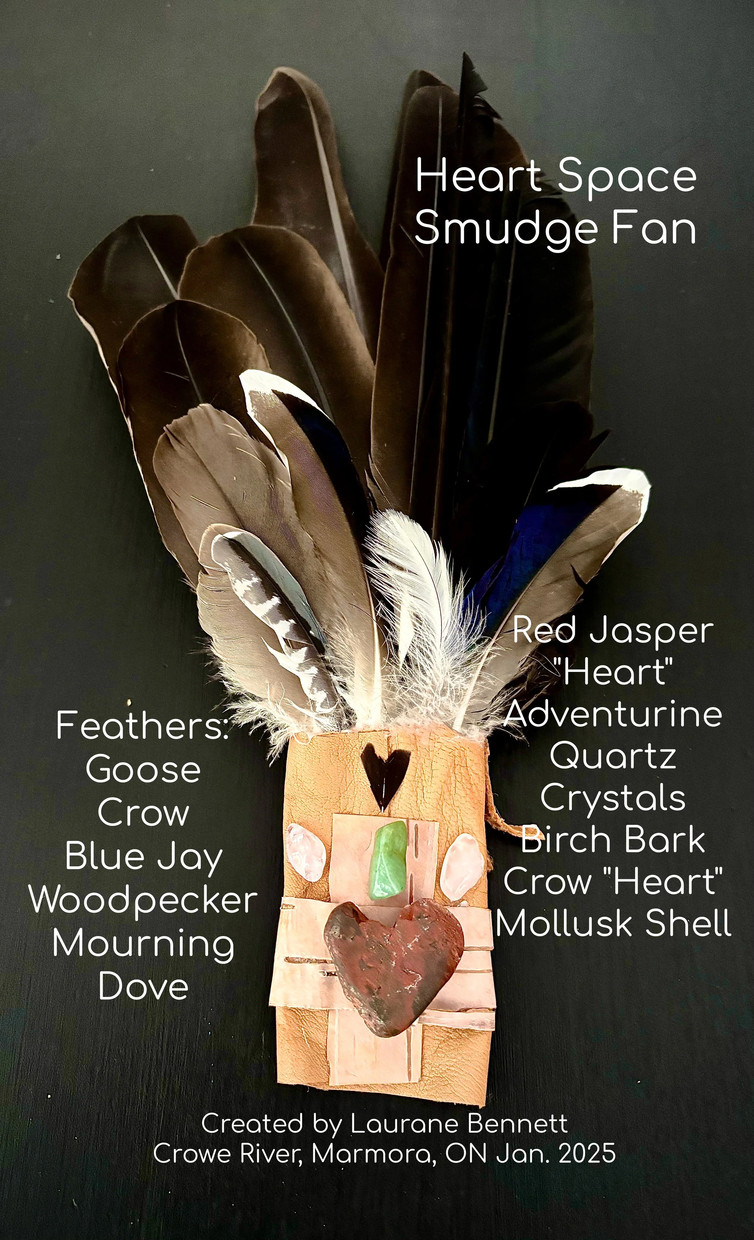 "Heart Space" Ceremonial/Smudge Fan