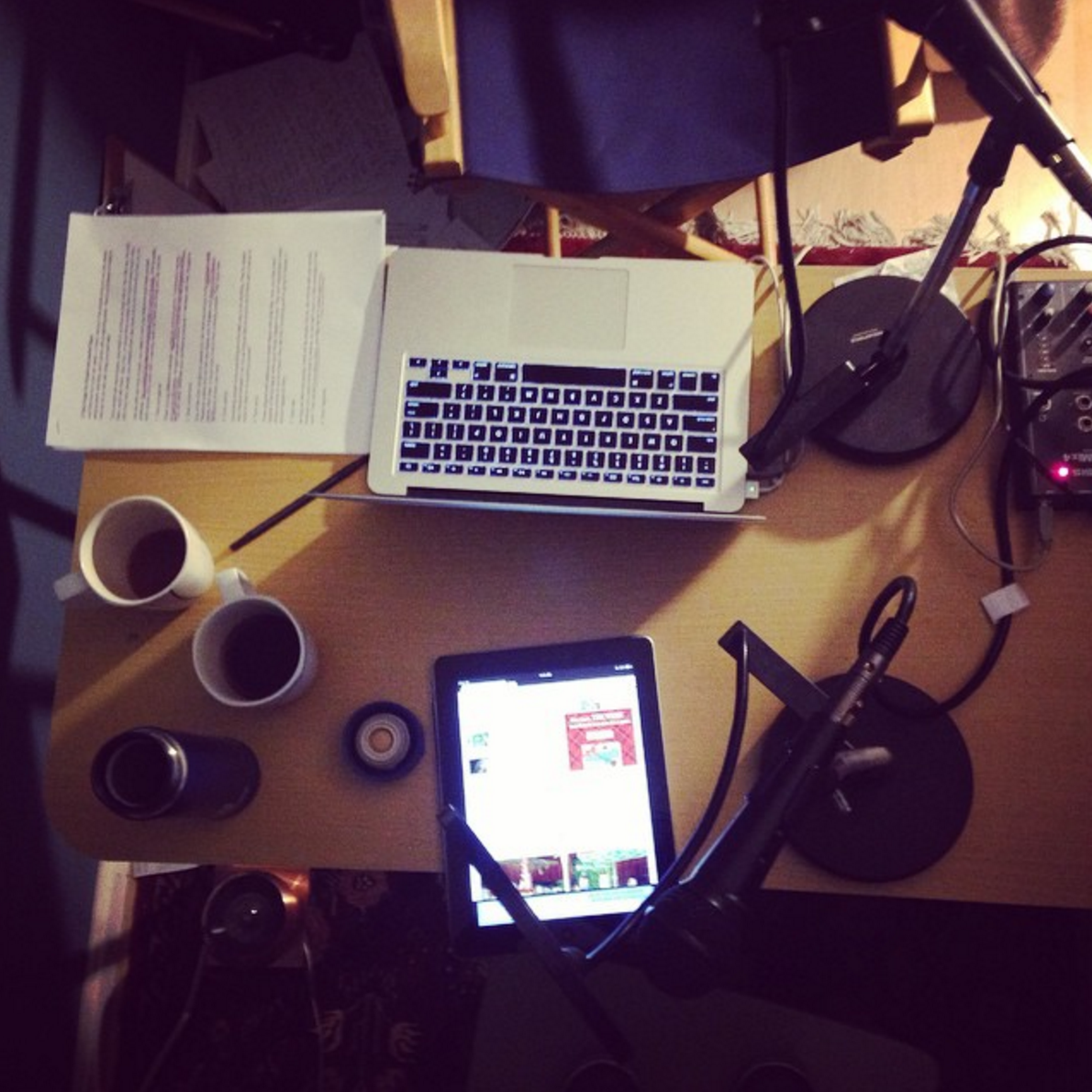 The Pop Fashion fort where Lisa and Kaarin record their weekly podcast.