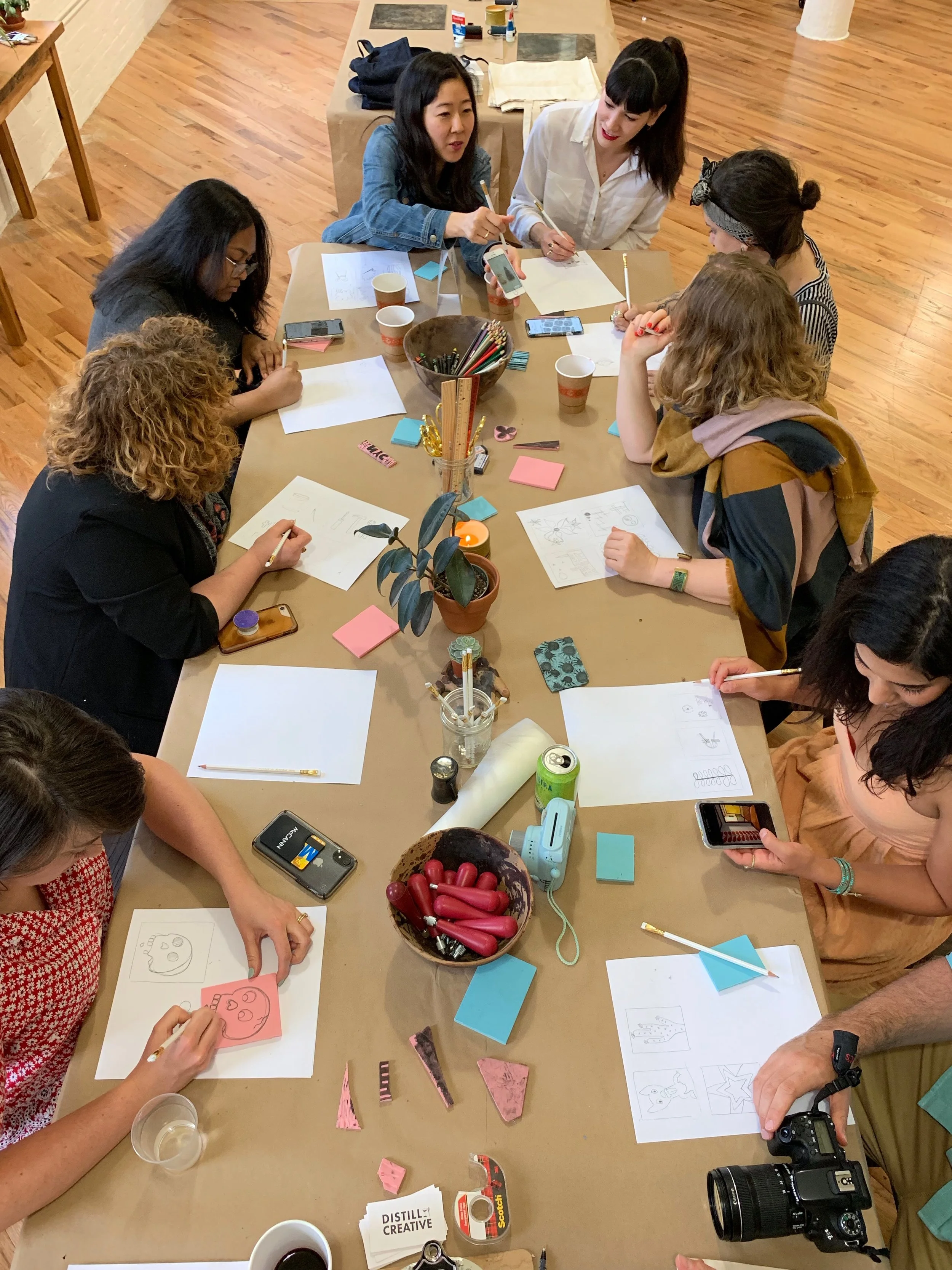 Photo by Ben Bunker for Distill Creative at our Block Printing Workshop