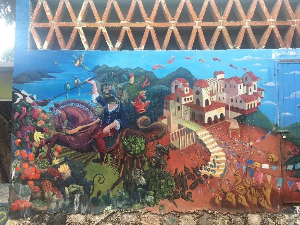 Mural at Entre Amigos in San Pancho, Nayarit