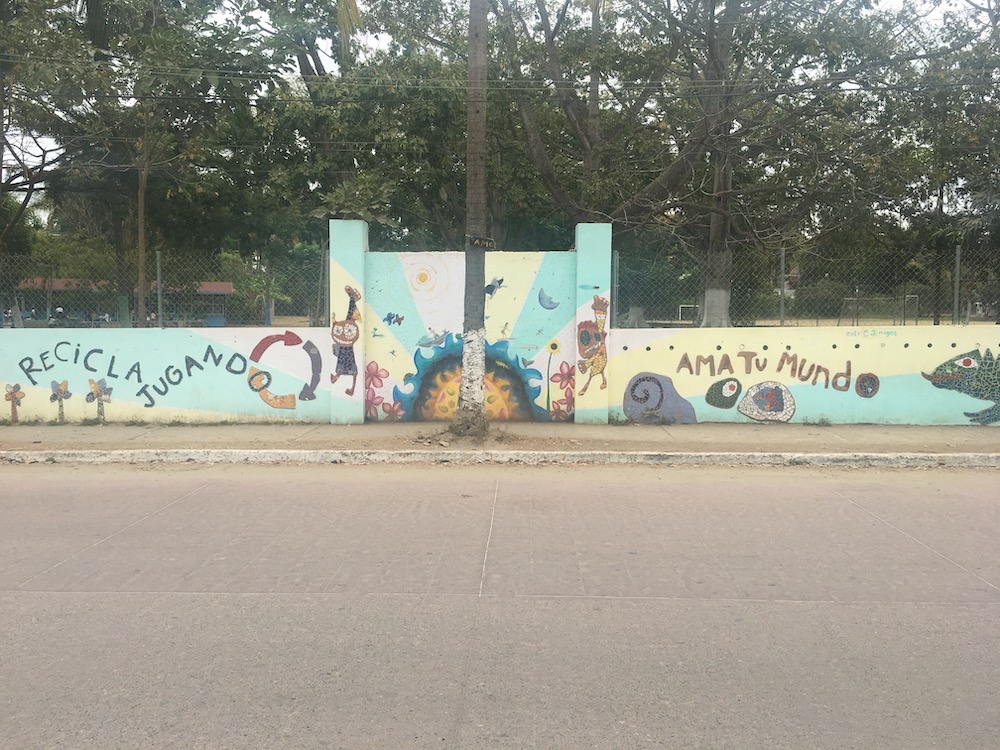 Mural on main street in San Pancho