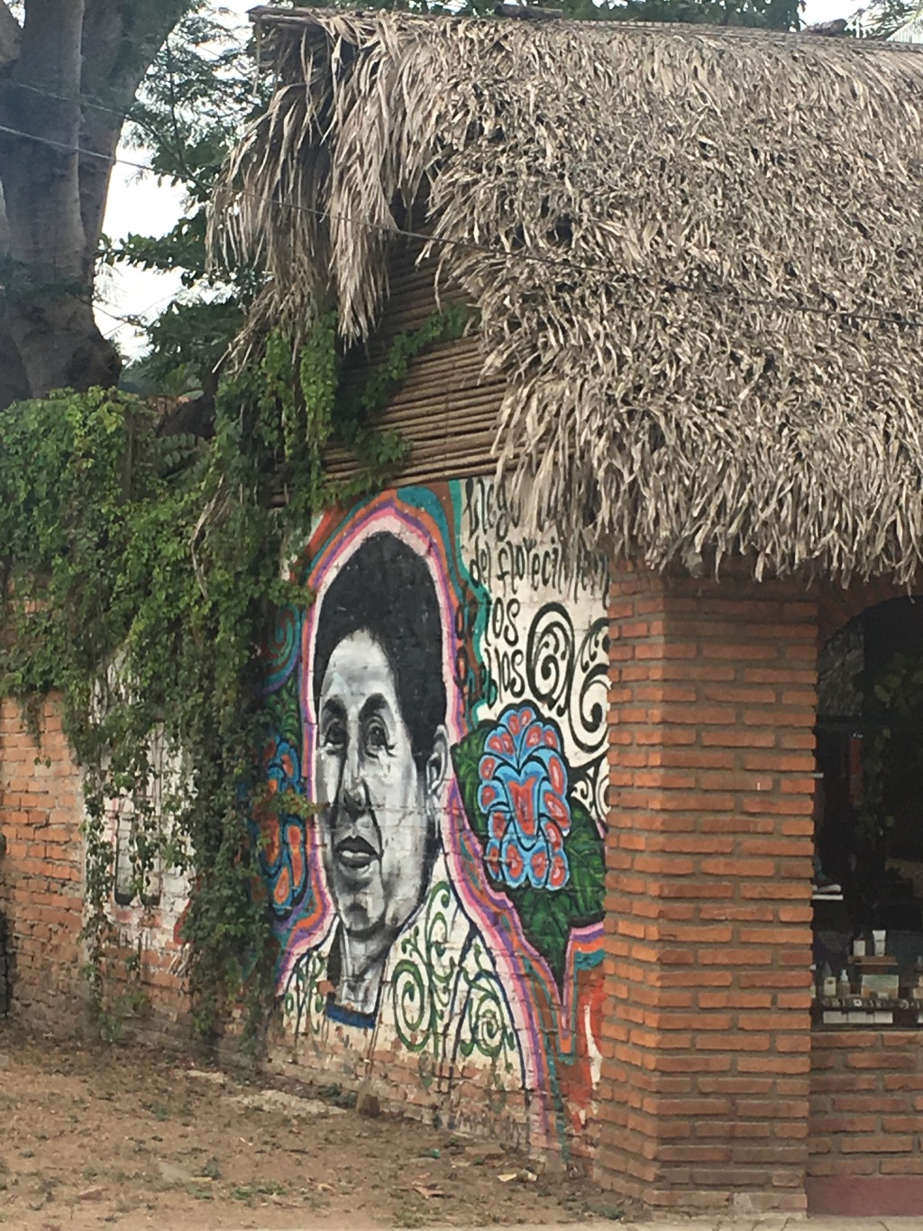 Mural on side of house in San Pancho