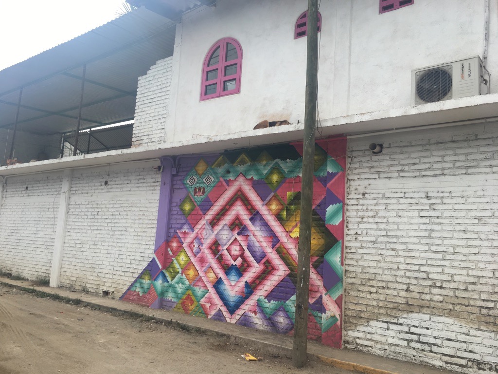 Mural on side of house in San Pancho