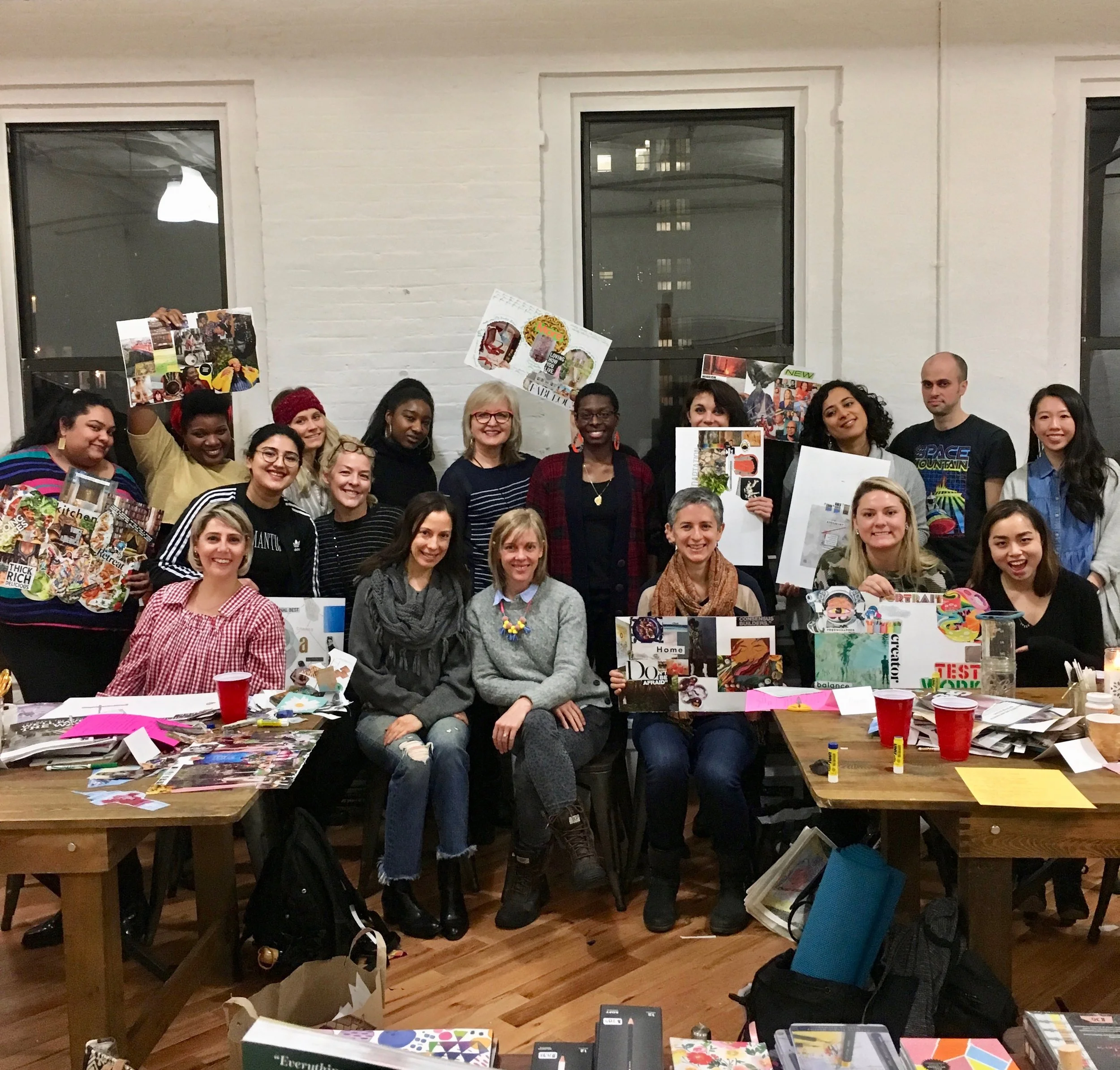Vision Board Workshop at our Distill Creative Studio in Brooklyn.