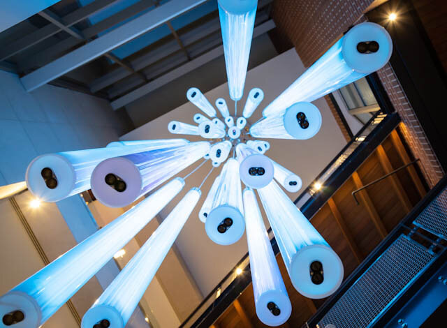 Motion Activated Chandelier by Jen Lewin