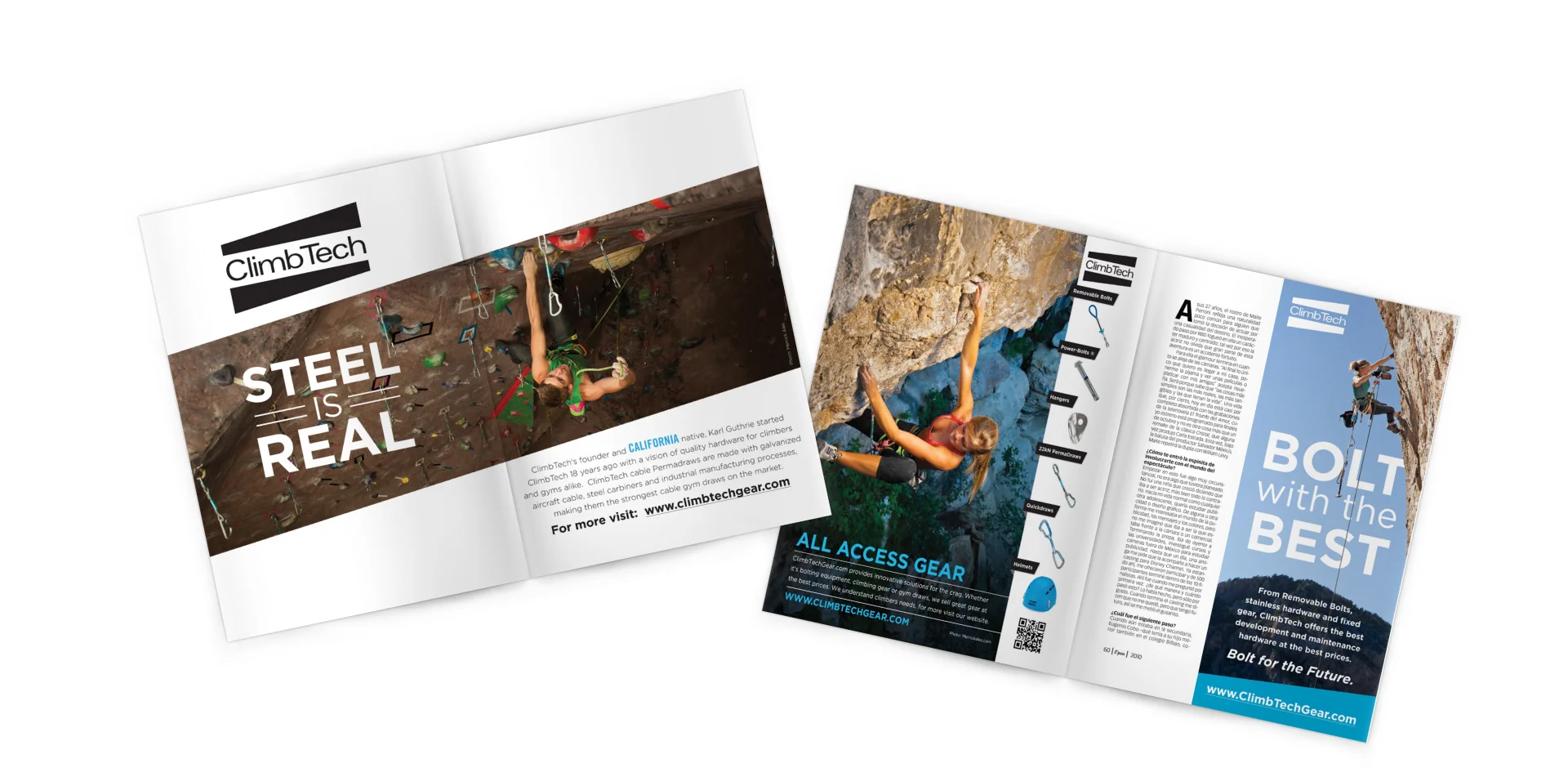 ClimbTech Gear Various marketing materials created for ClimbTech Gear, a rock climbing and safety gear manufacturer.