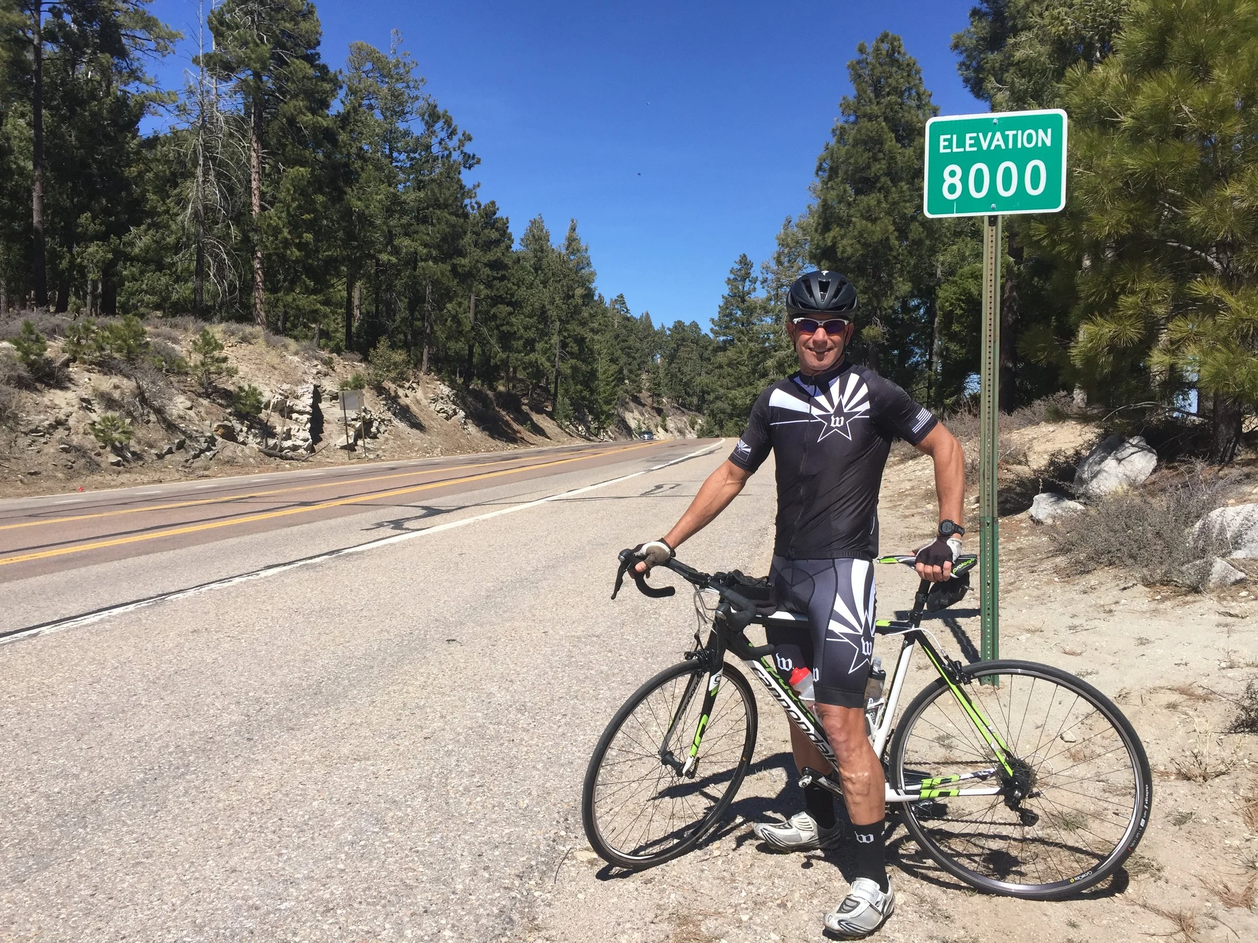 8000 feet! Top of the Mt Lemmon climb
