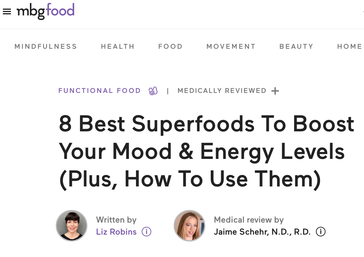 8 Superfoods for Mood &amp; Energy