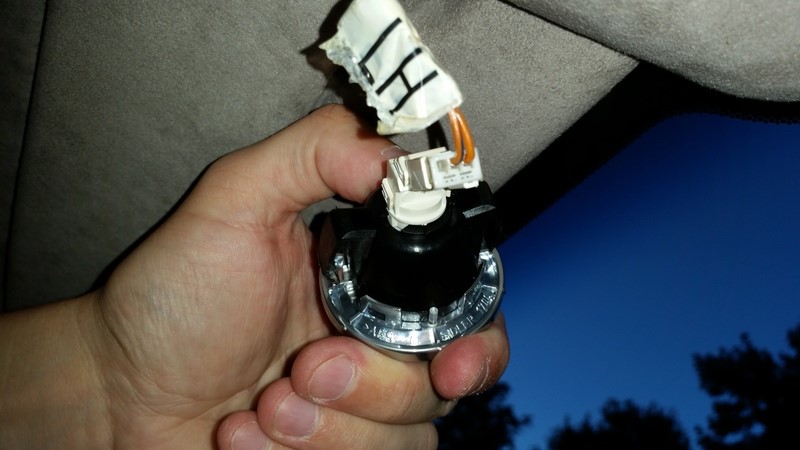 Map light plug and bezel.