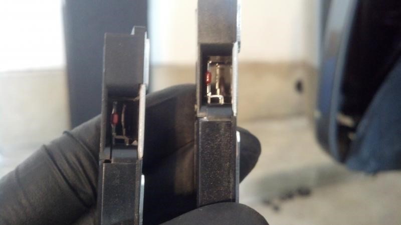 Old vs new Aston Martin V8 Vantage MAF sensors.