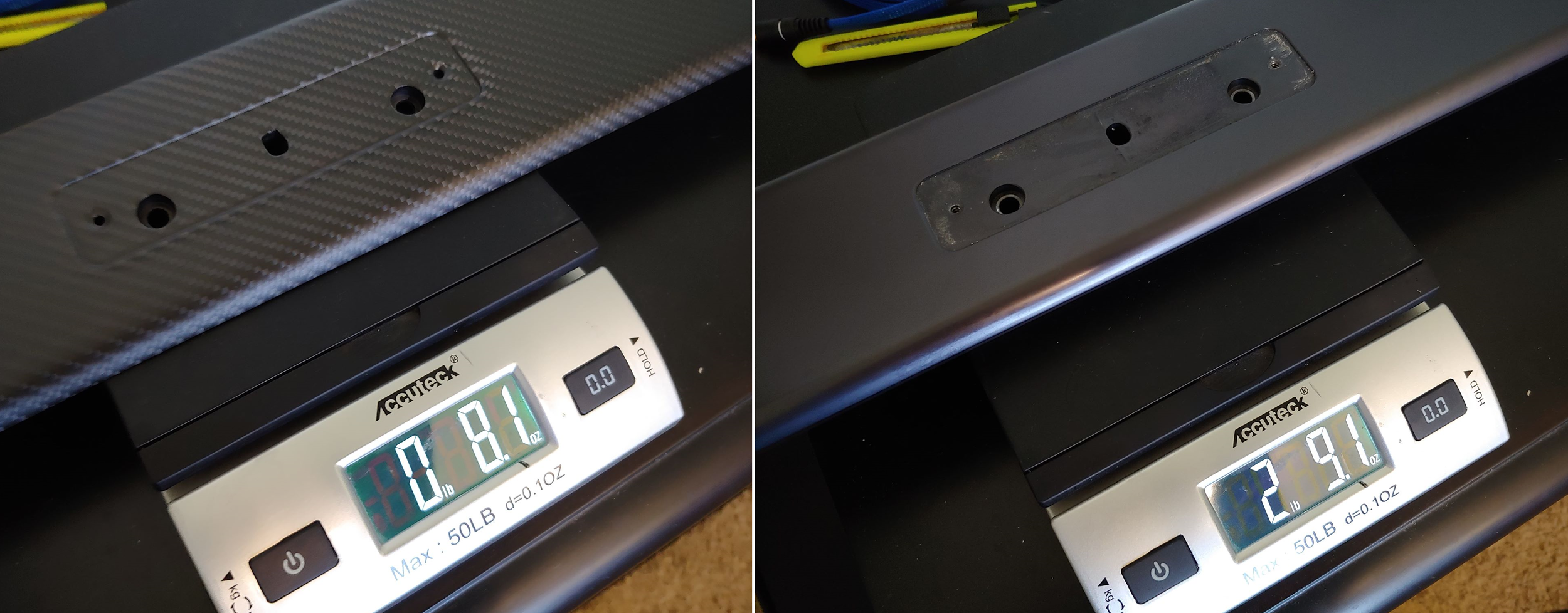Door sill scuff plate weight comparison.png