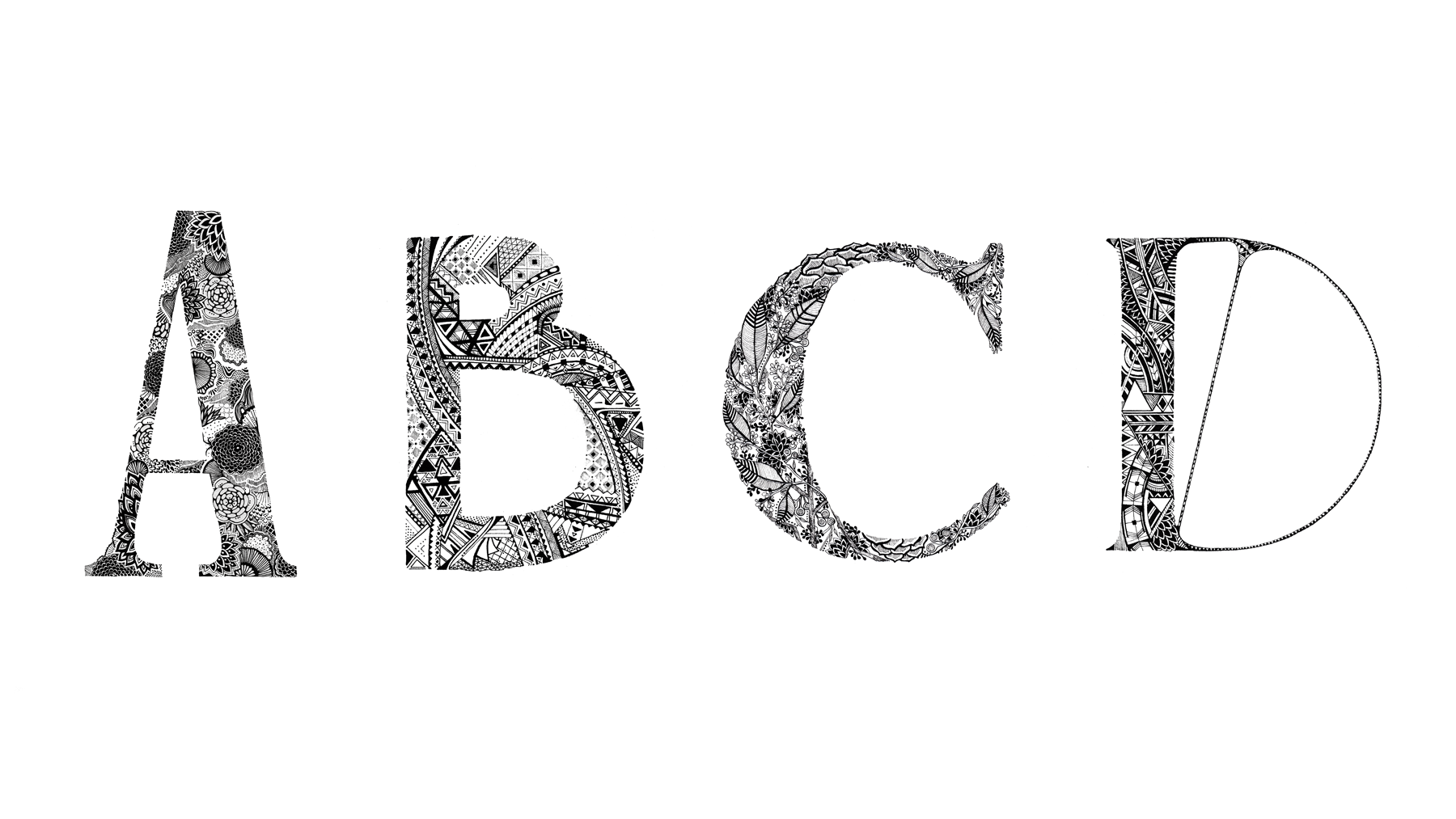 Inspiration imagery, past monogram illustrations.