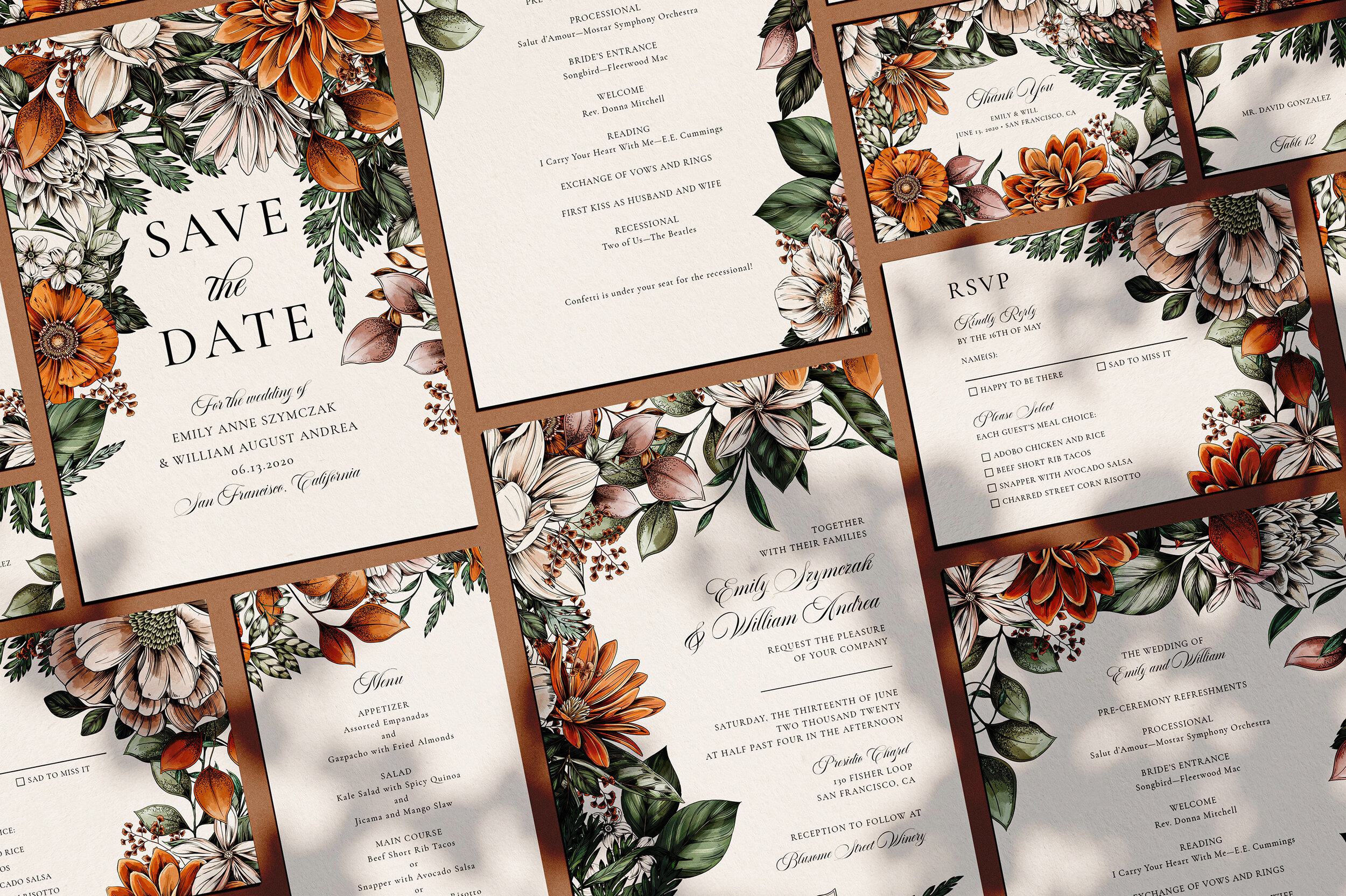 Maggie Enterrios zola wedding invitations