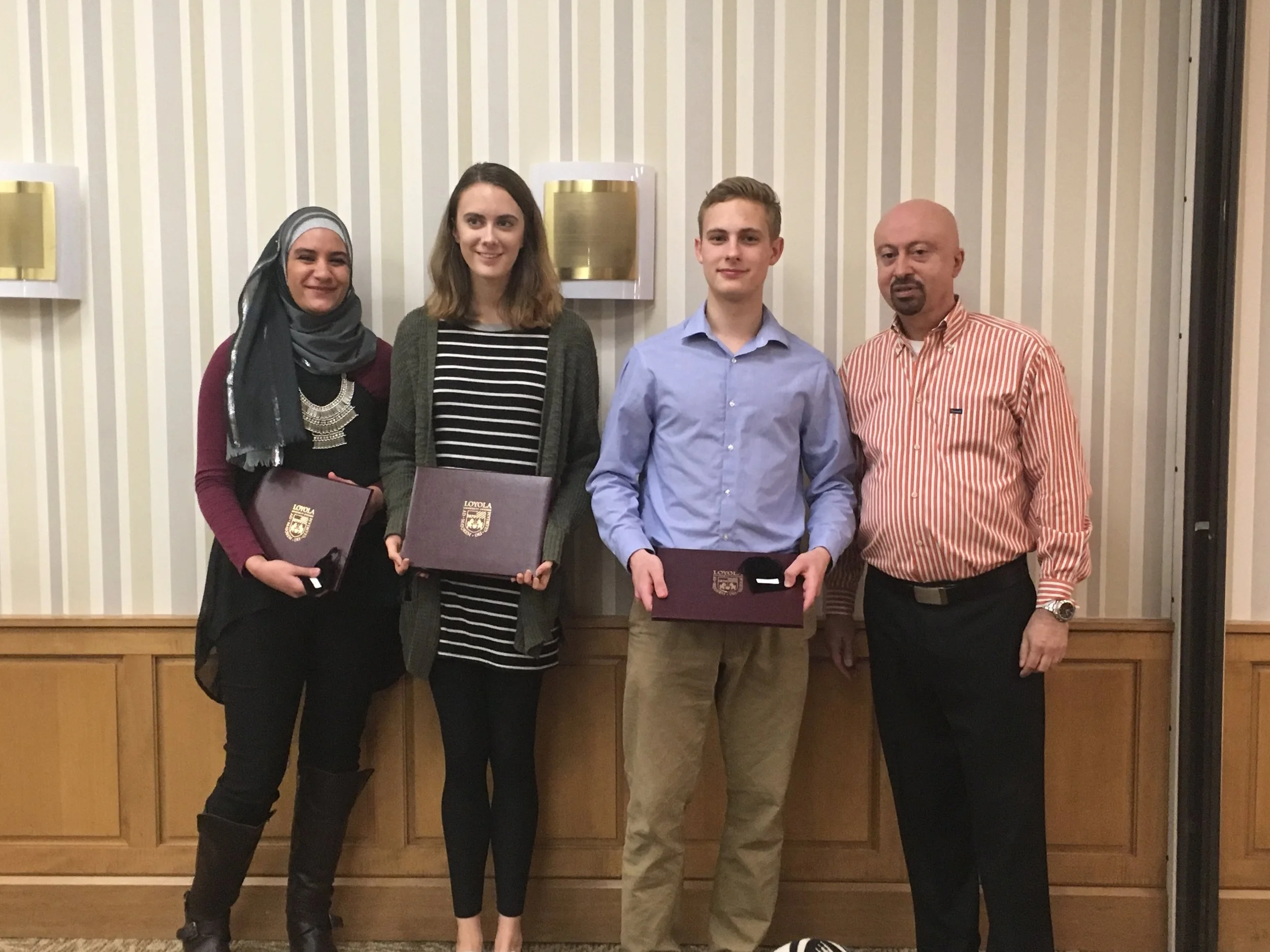  From left to right: Iman Darwish, Denis Cipurko, and Dr. de Freitas 