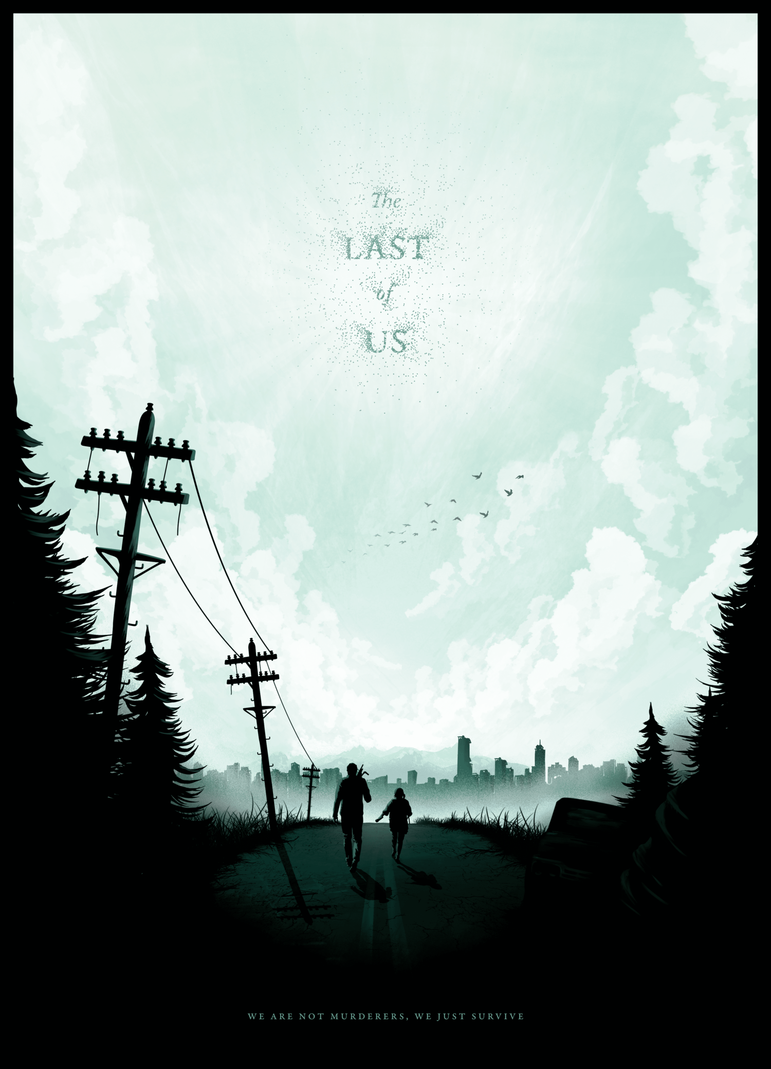 Smoky Design ellie game the last of us joel Wallpaper Poster Price