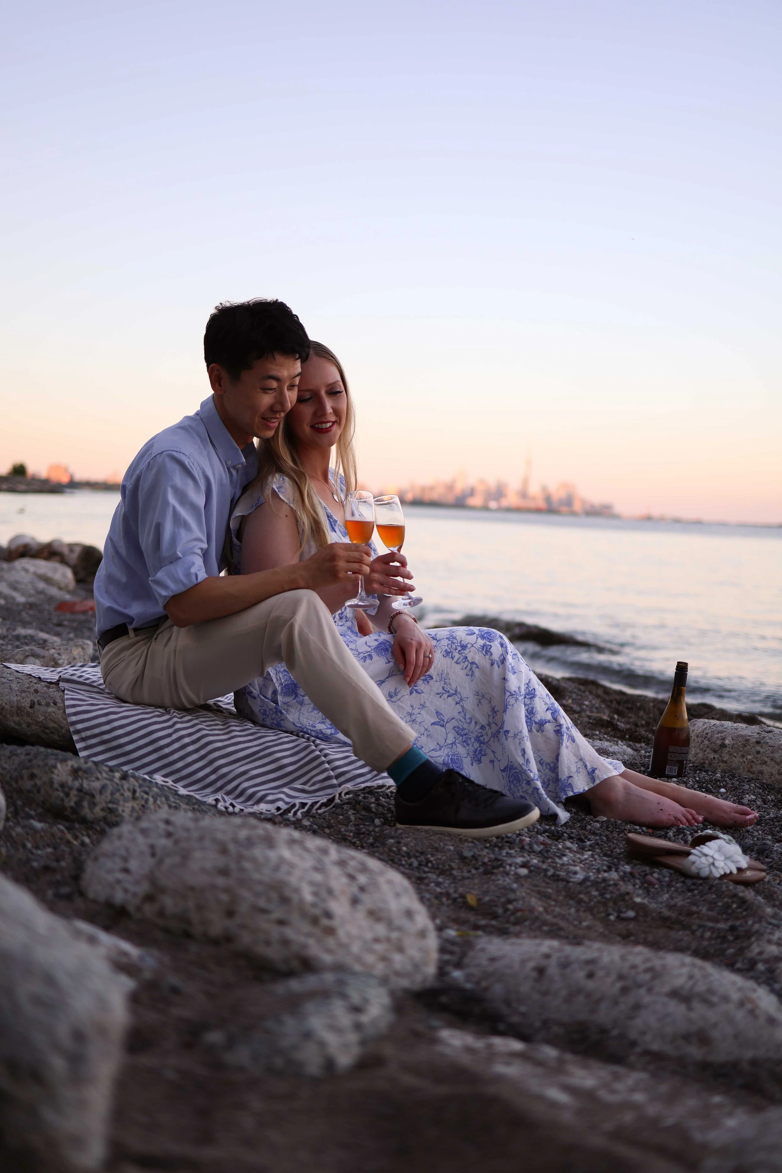 Lakefront engagement session, Humber Bay Park, Etobicoke ON