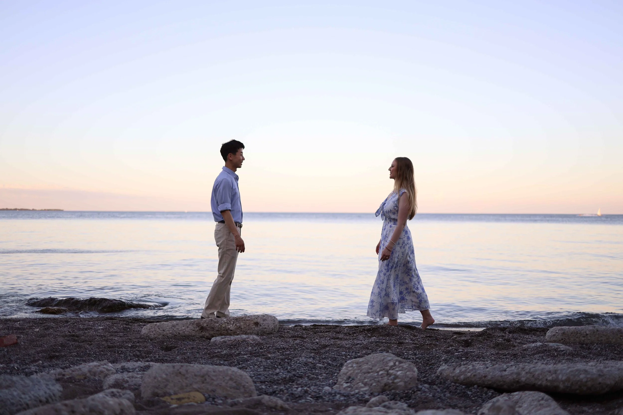 Lakefront engagement session, Humber Bay Park, Etobicoke ON
