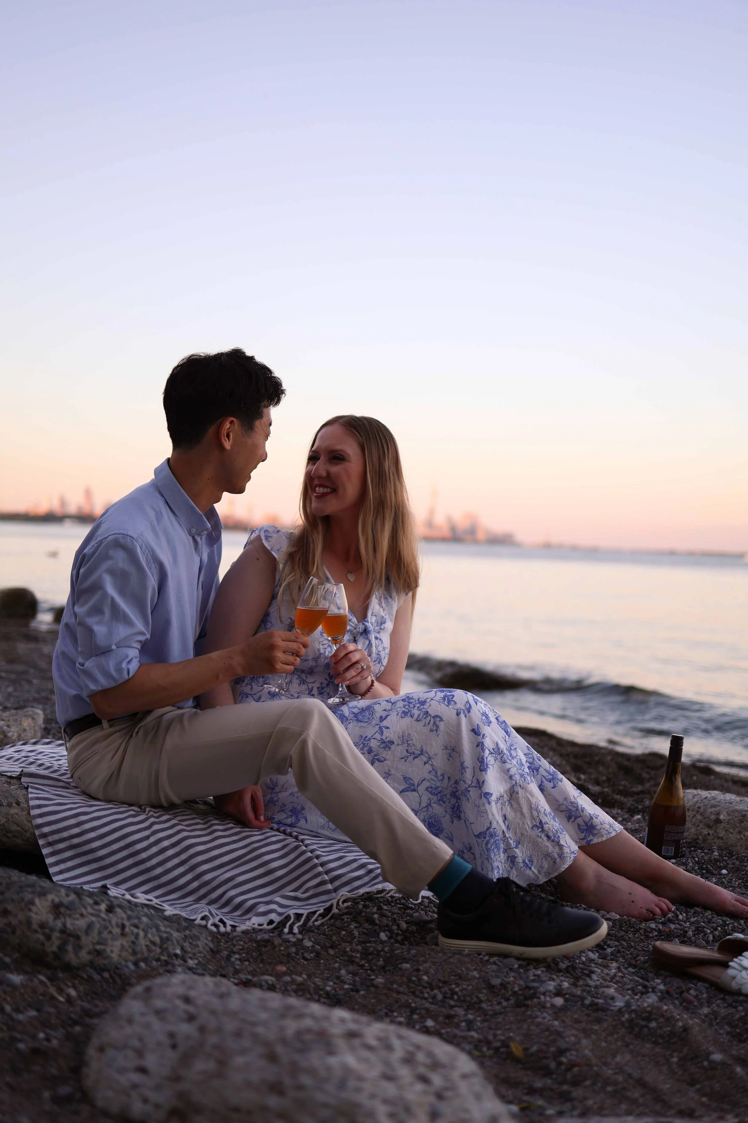 Lakefront engagement session, Humber Bay Park, Etobicoke ON