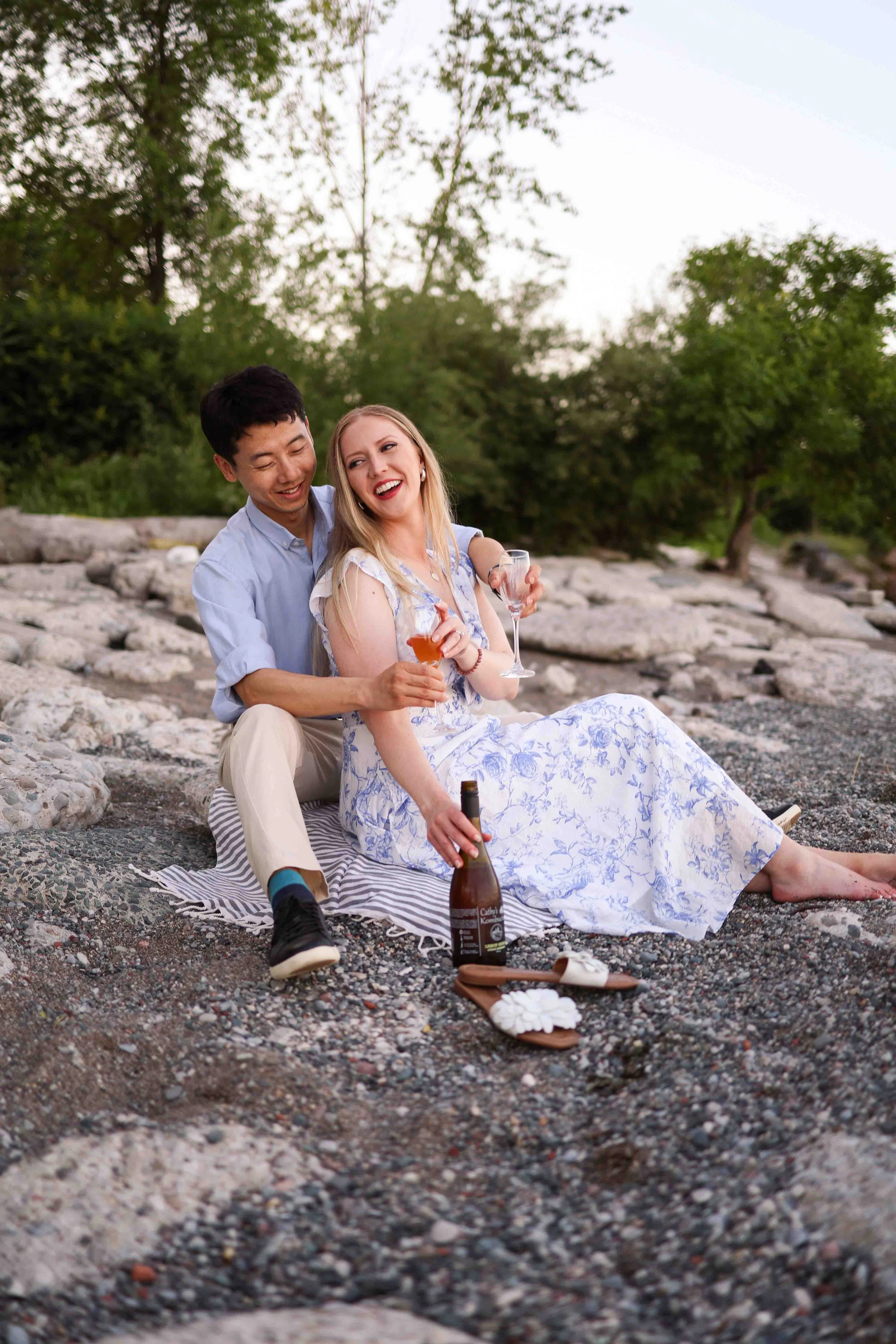 Golden hour engagement photography, Humber Bay Etobicoke