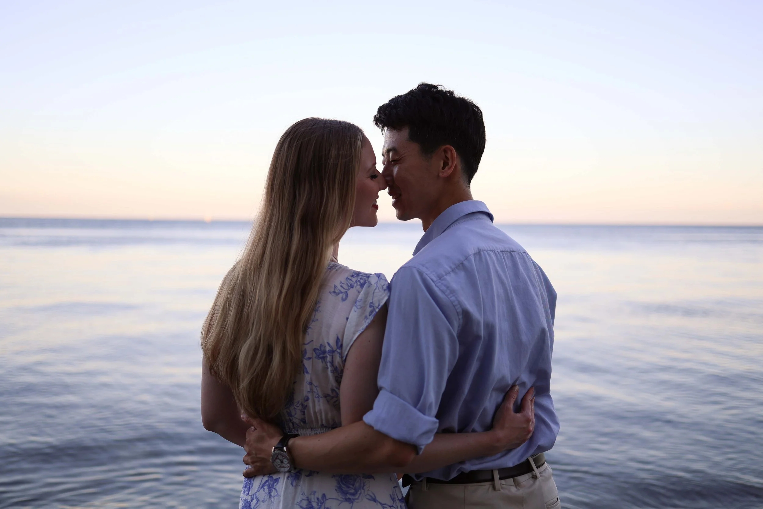 Couples engagement photos at Humber Bay Park, Toronto waterfront