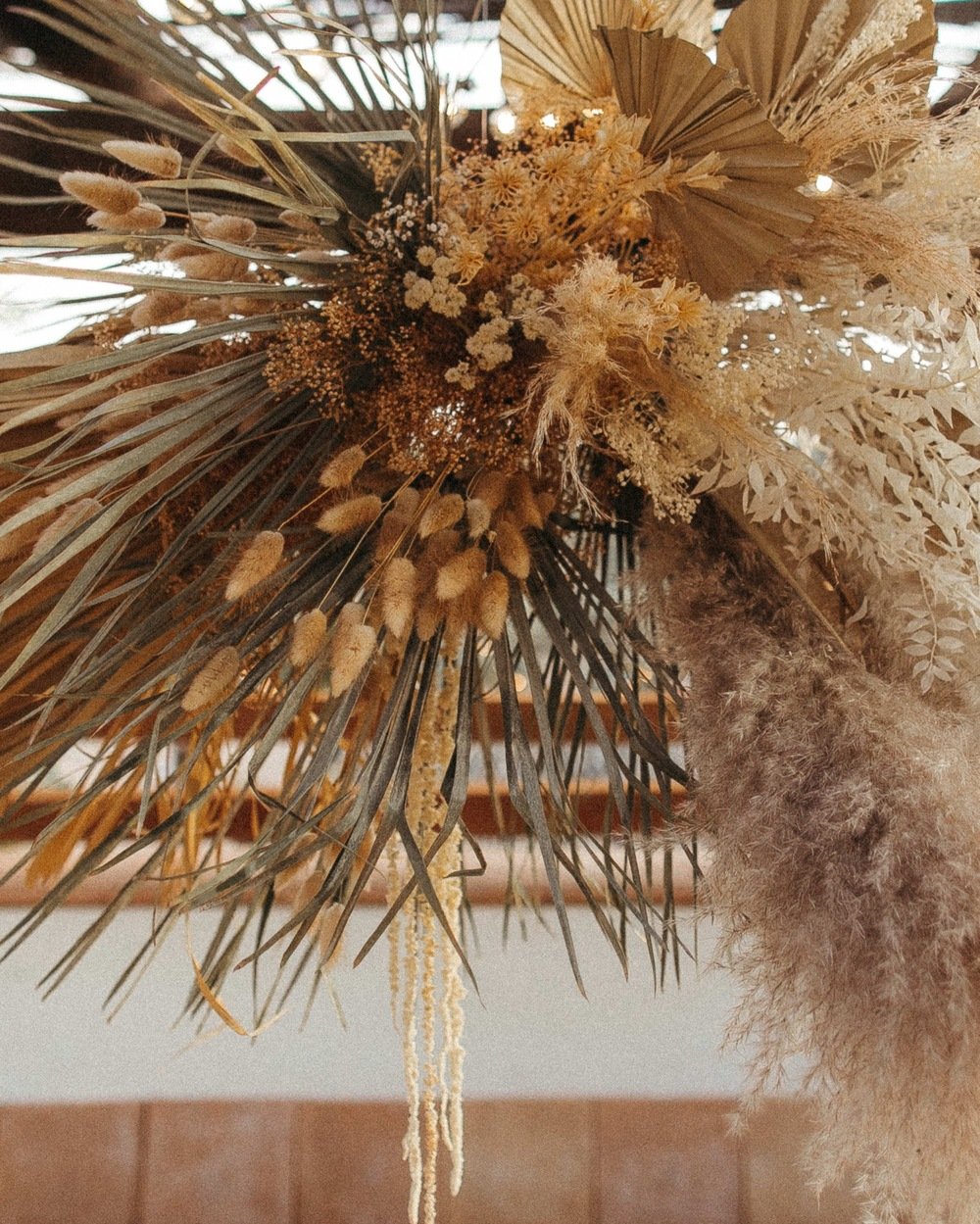 RENTAL | Suspended Dry Floral Chandelier