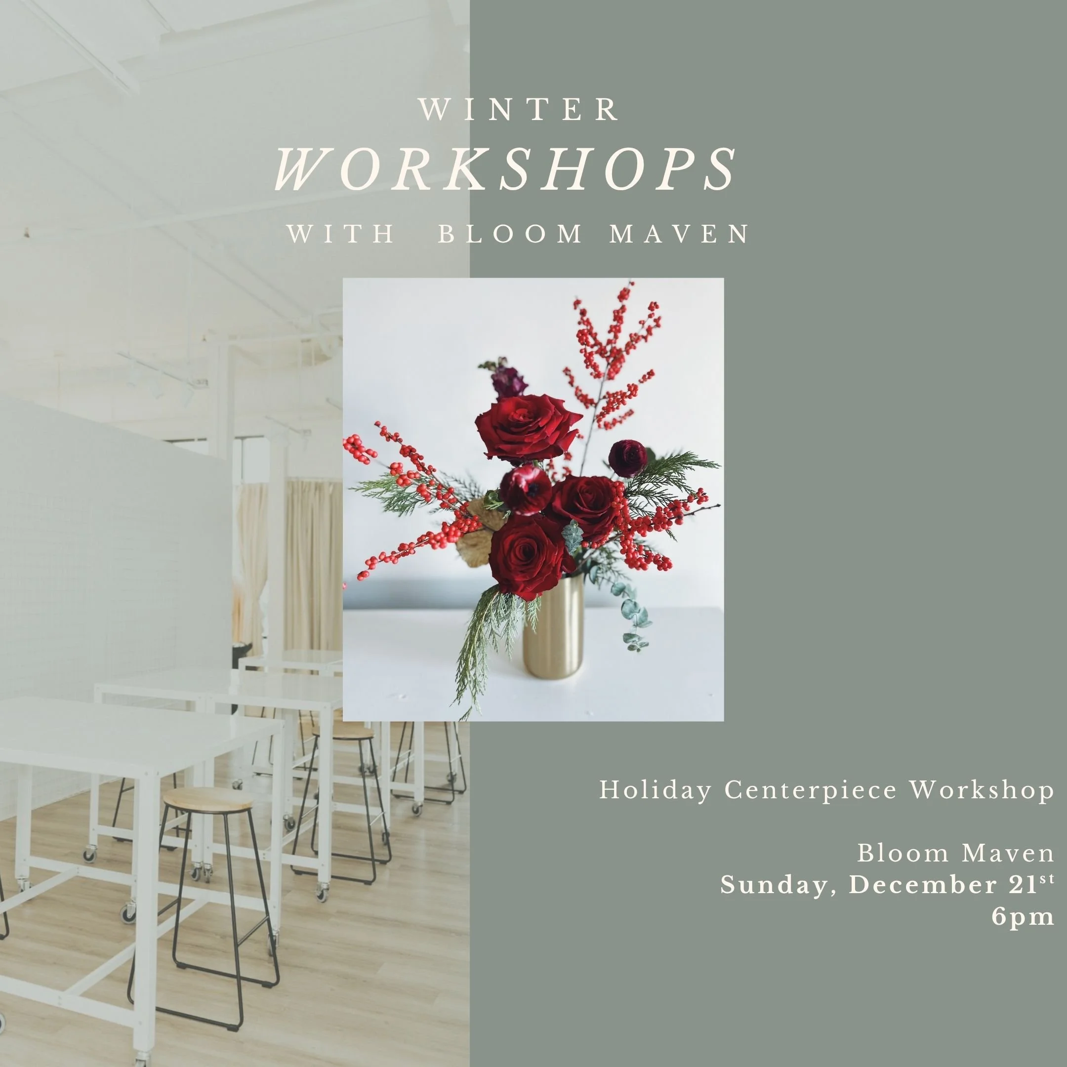 Holiday Centerpiece Workshop | Dec. 21st