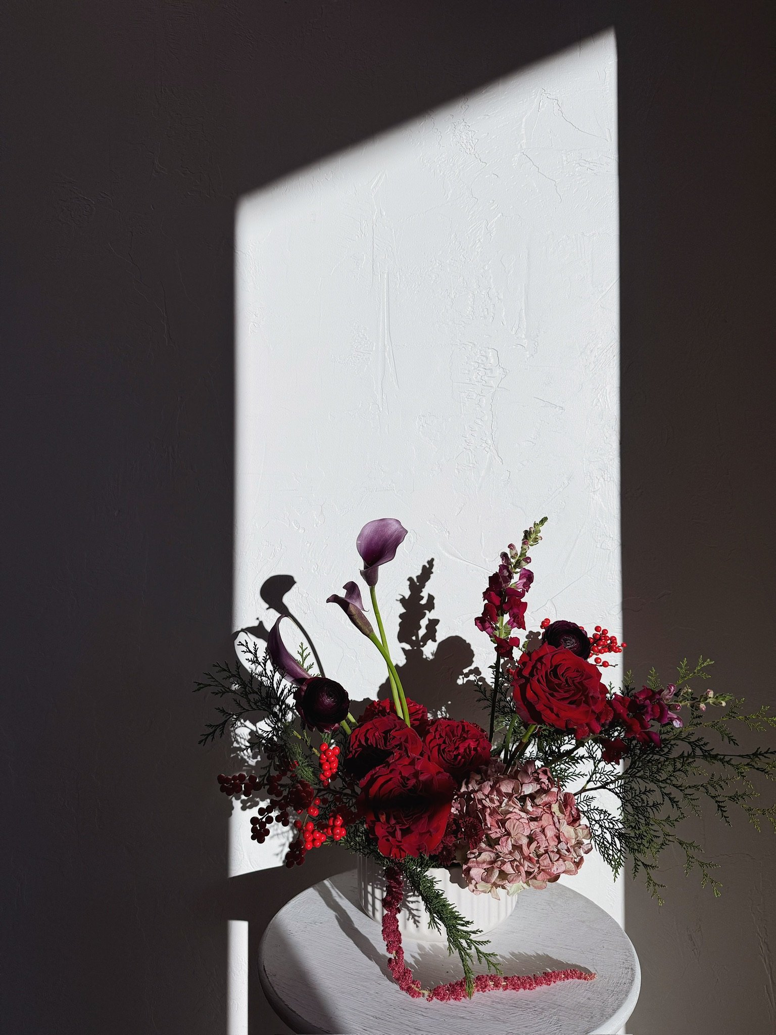 Festive Red Holiday Centerpiece