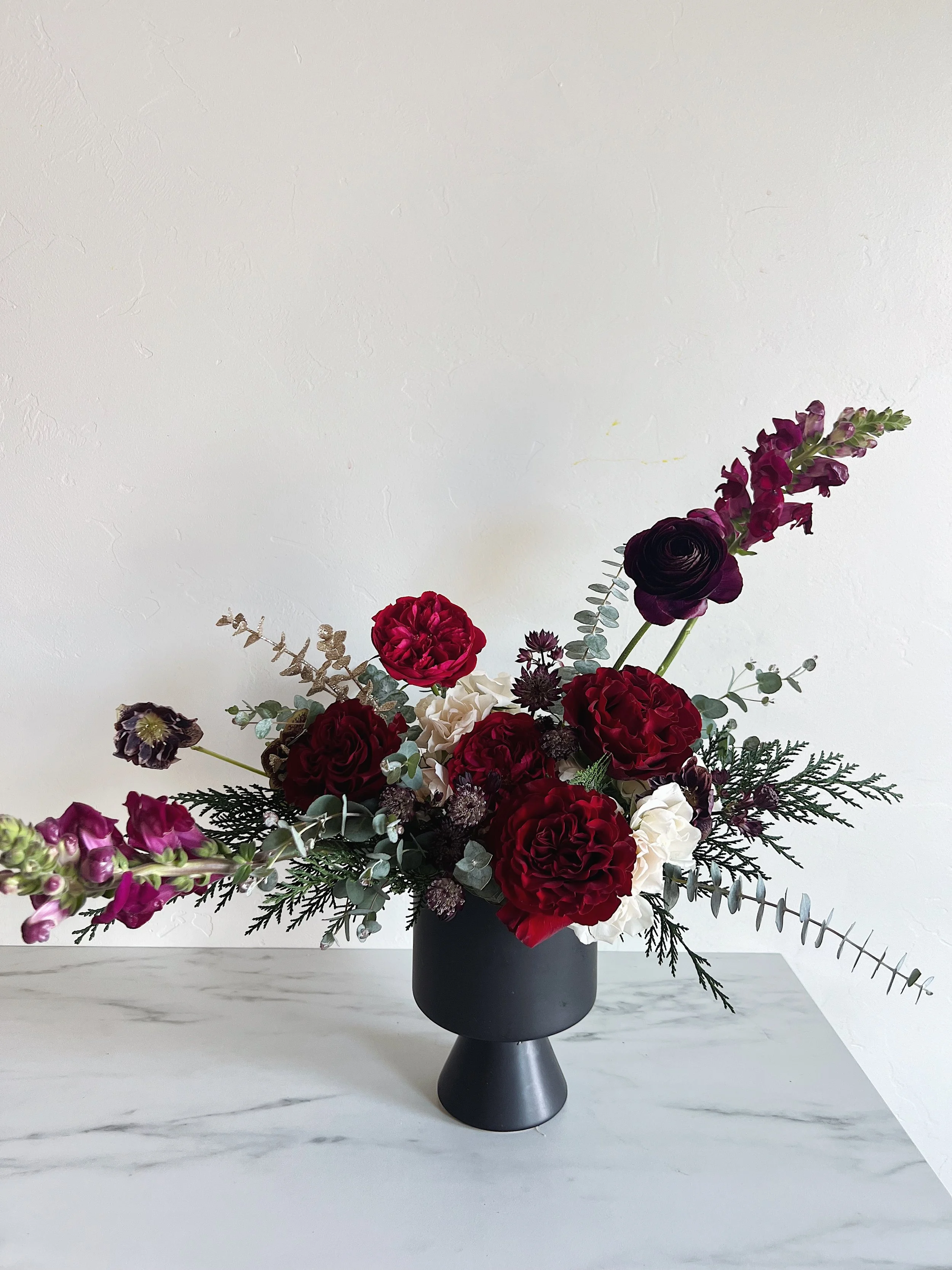 Festive Red Holiday Centerpiece